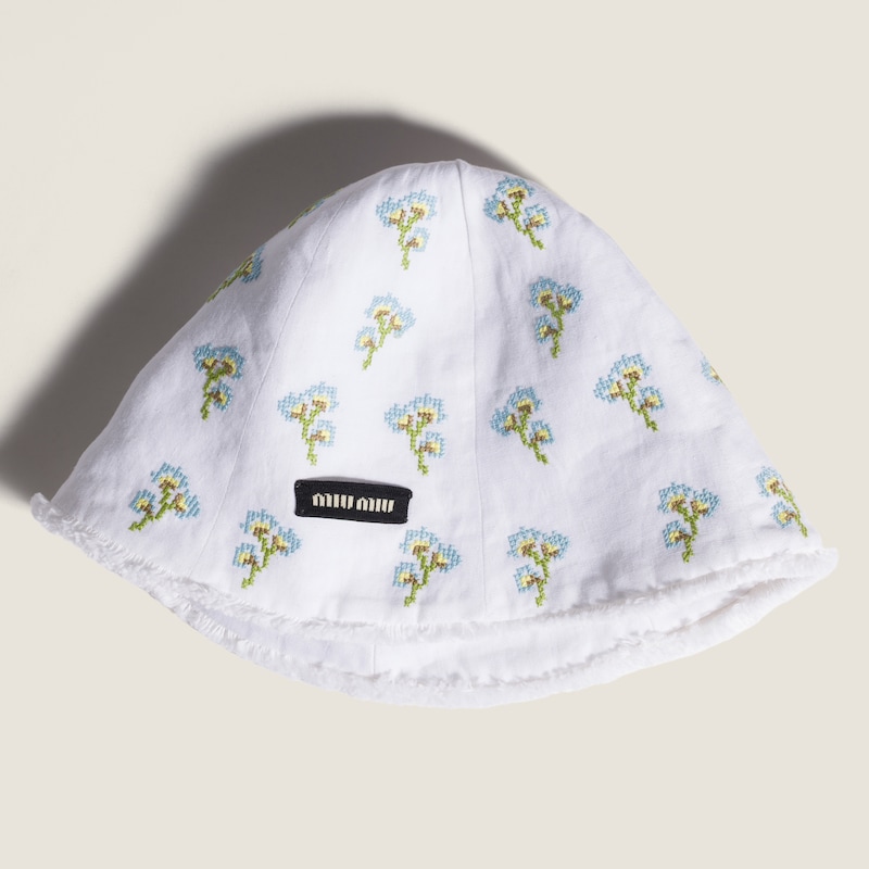 Embroidered beanie cap