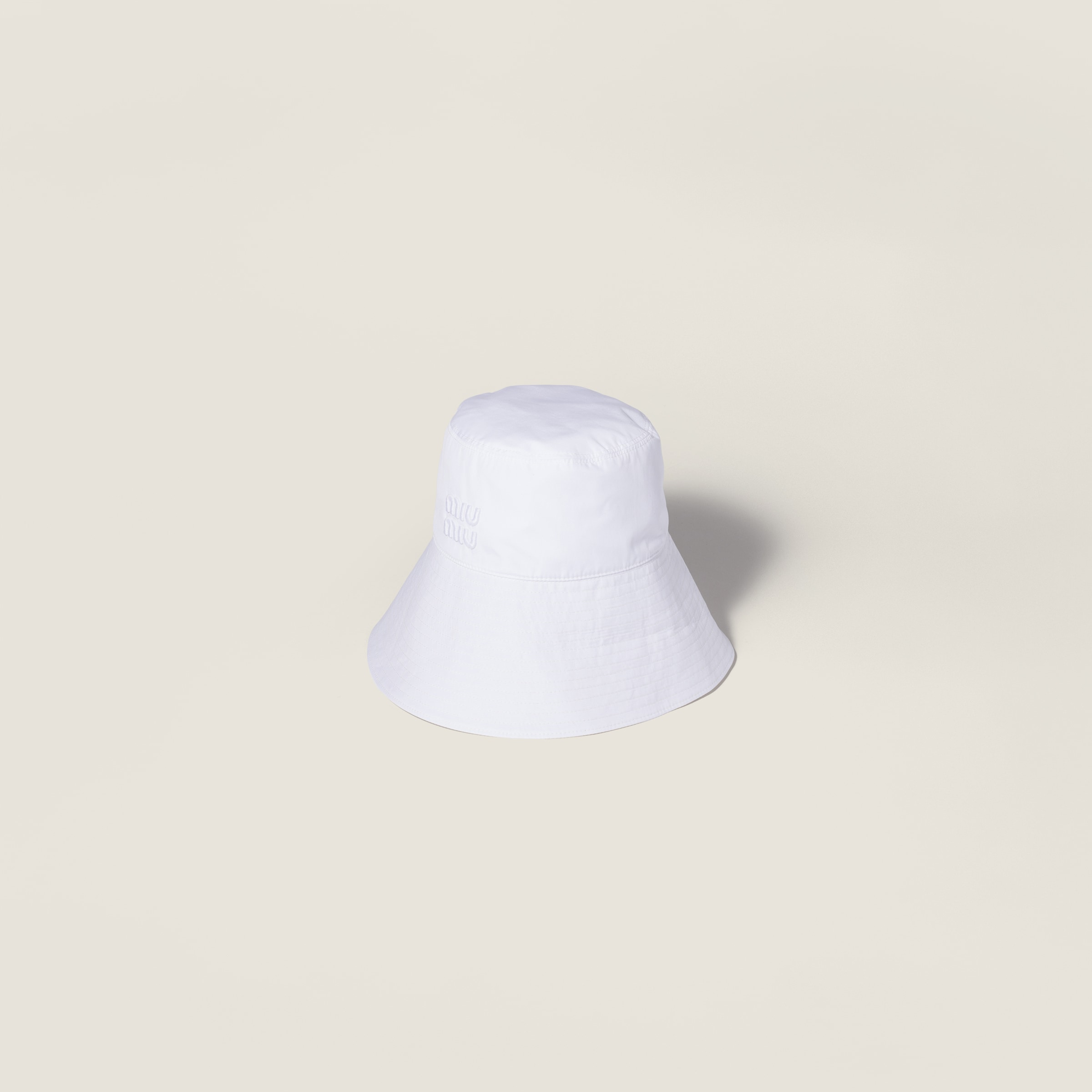 Wide-brimmed poplin bucket hat from Miu Miu - $625