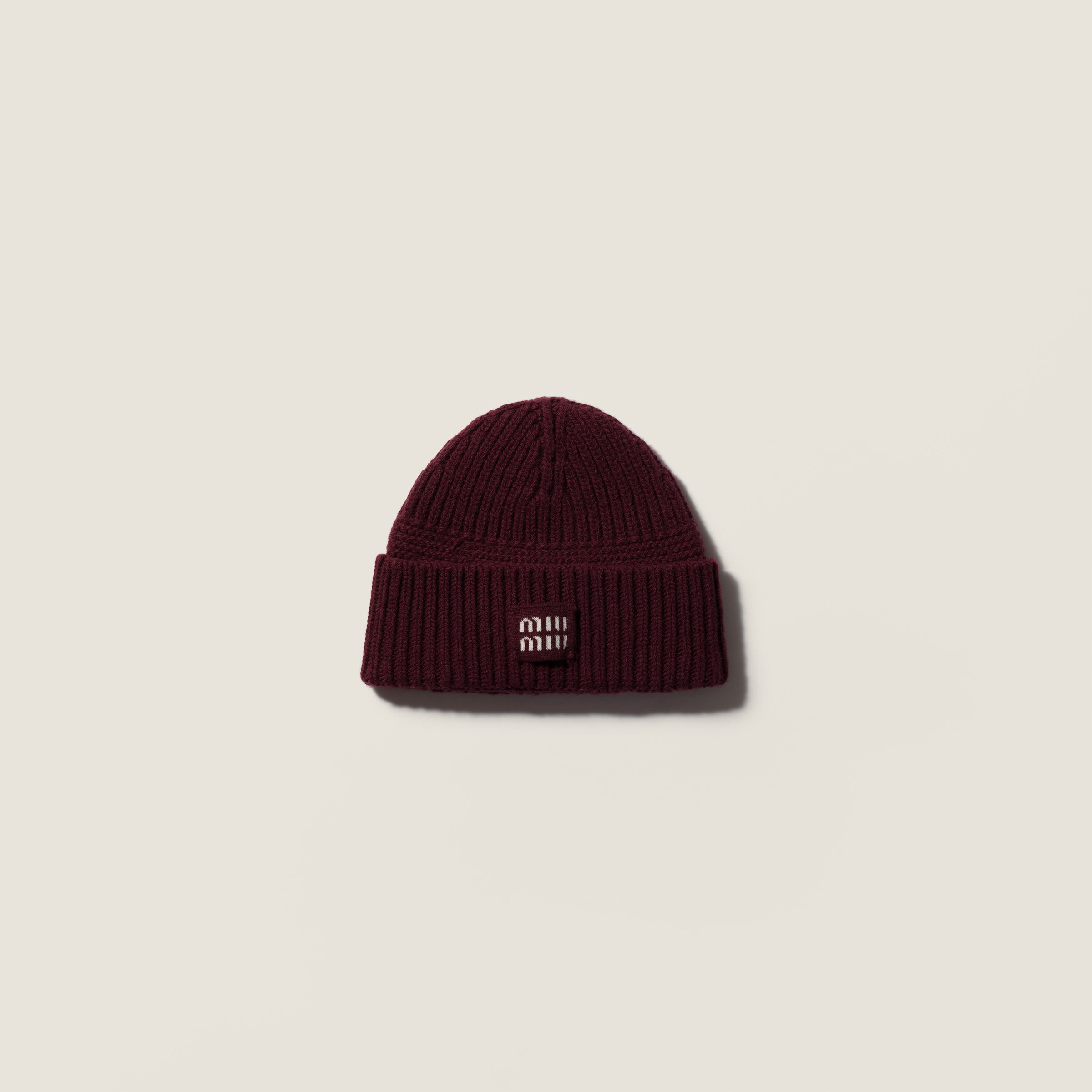 Wool and cashmere beanie by Miu Miu