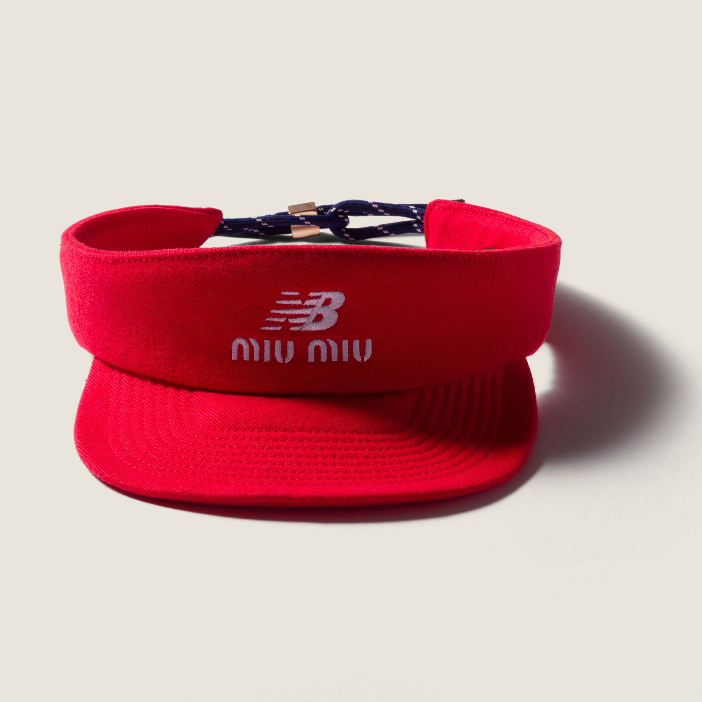 Red/baltic Blue Denim Visor | Miu Miu display picture 3