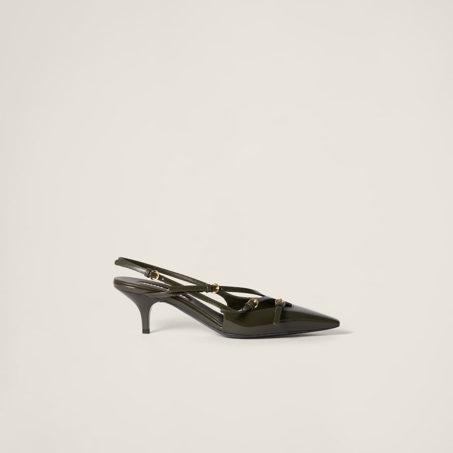 Miu miu white heels hotsell
