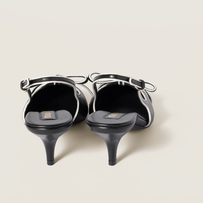 Nappa leather slingback pumps