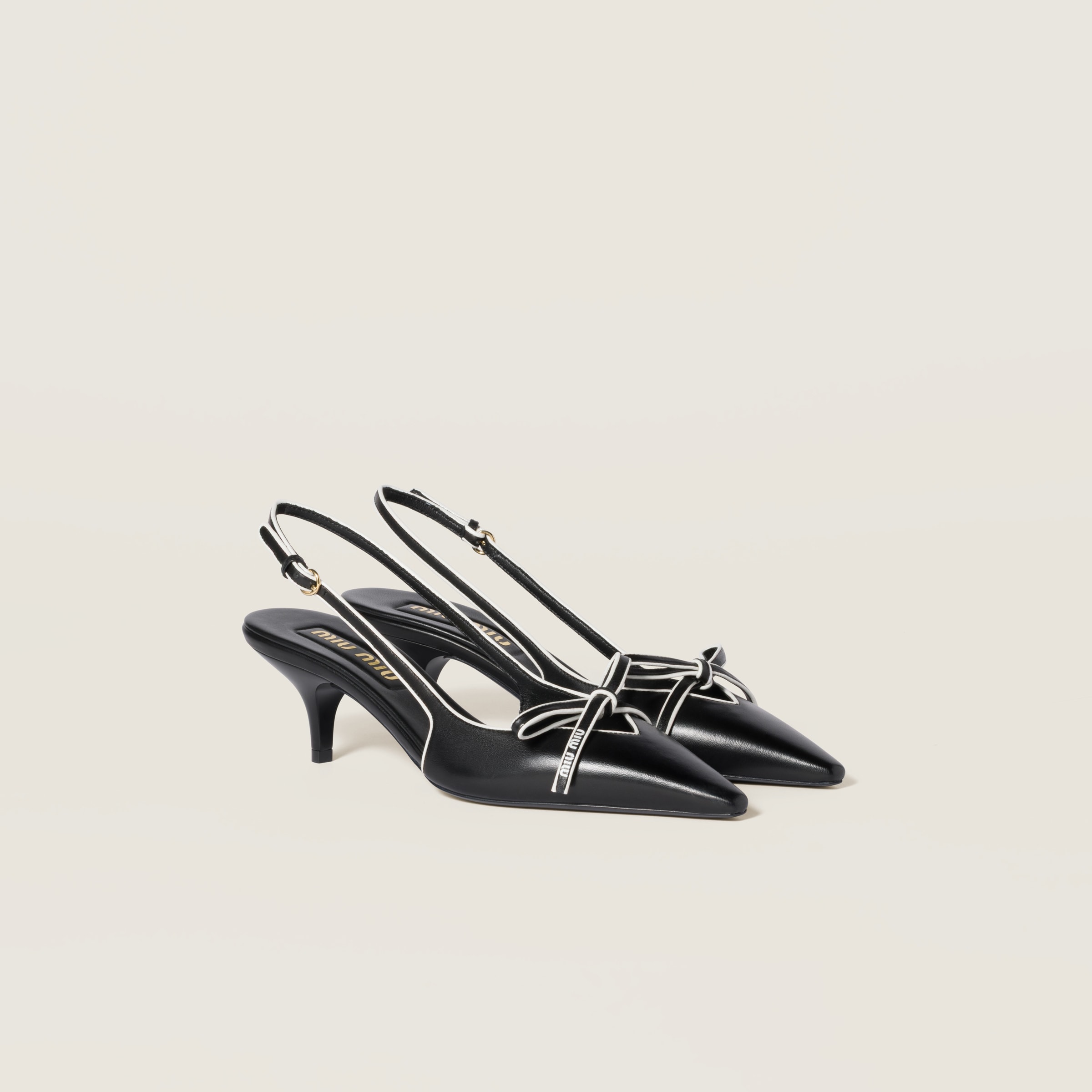 Miu Miu Nappa Leather Slingback Pumps
