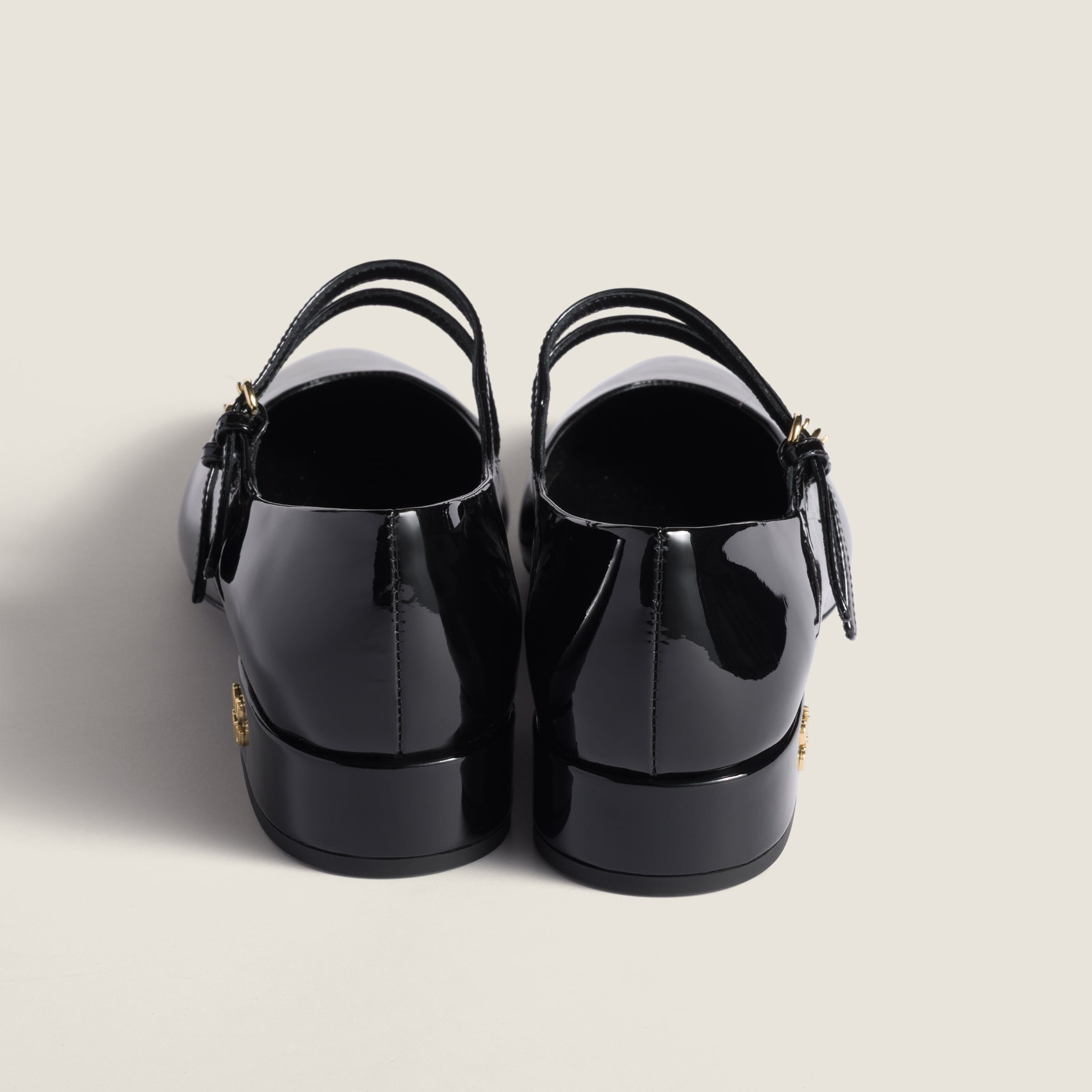 Miu Miu Patent Leather Slingback Pumps With Buckles