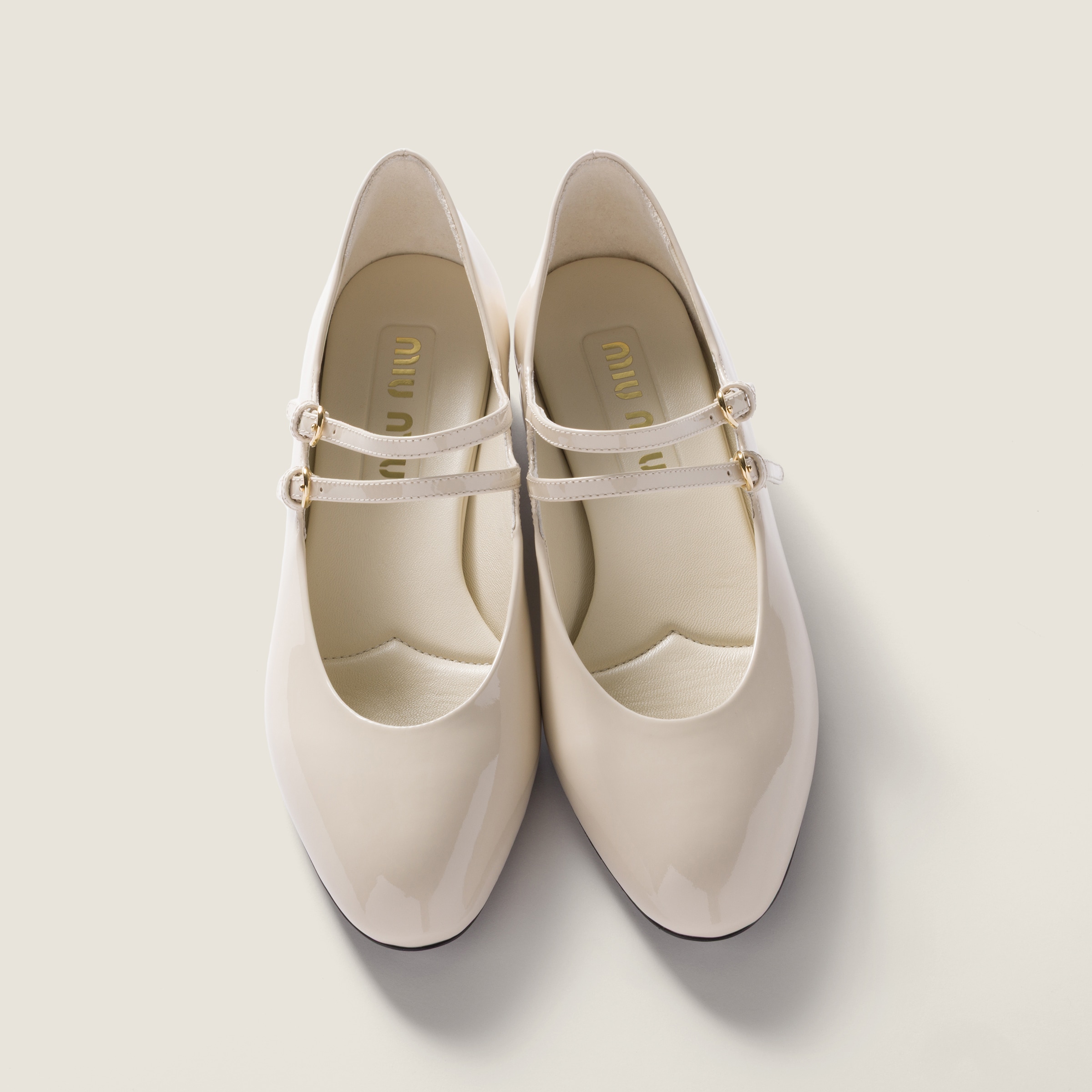 Miu Miu Patent Leather Slingback Pumps With Buckles