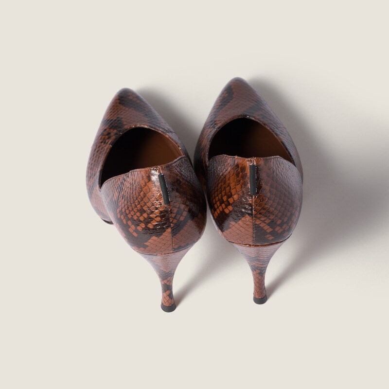 Décolleté in pelle Ayers stampa pitone