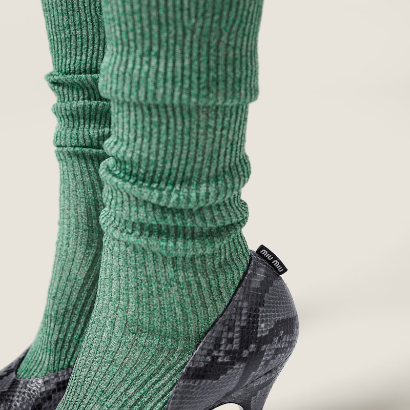 Décolleté in pelle Ayers stampa pitone