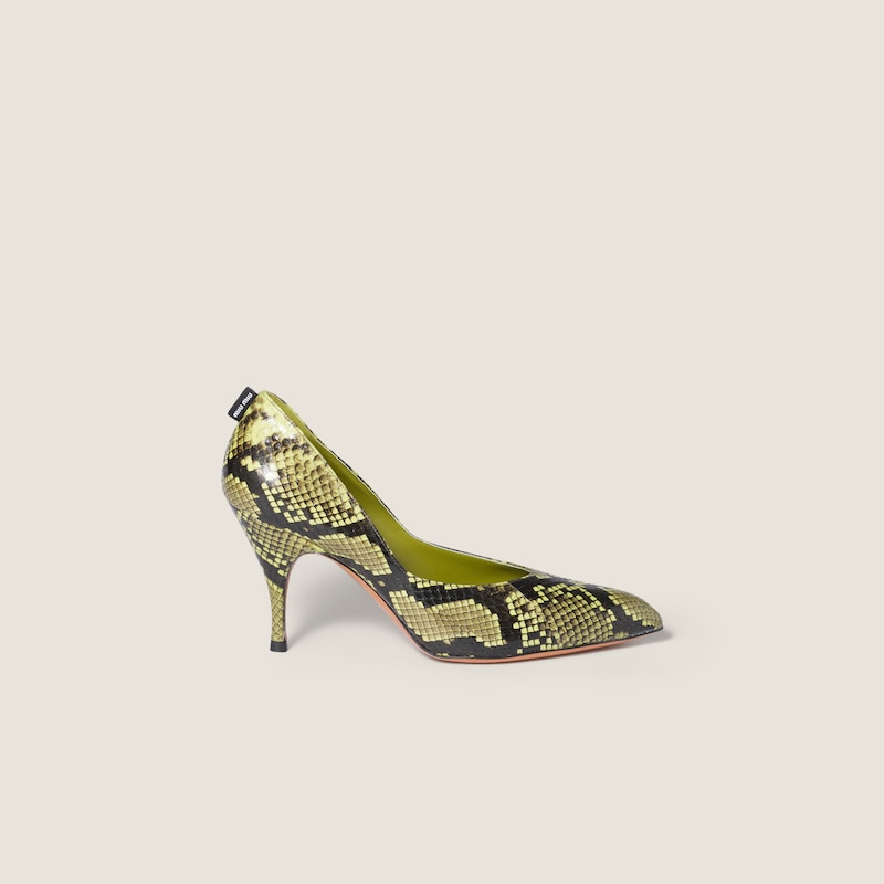 Python-print Ayers leather pumps