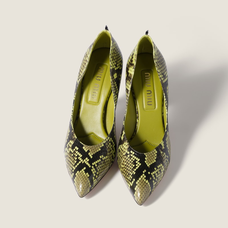 Python-print Ayers leather pumps