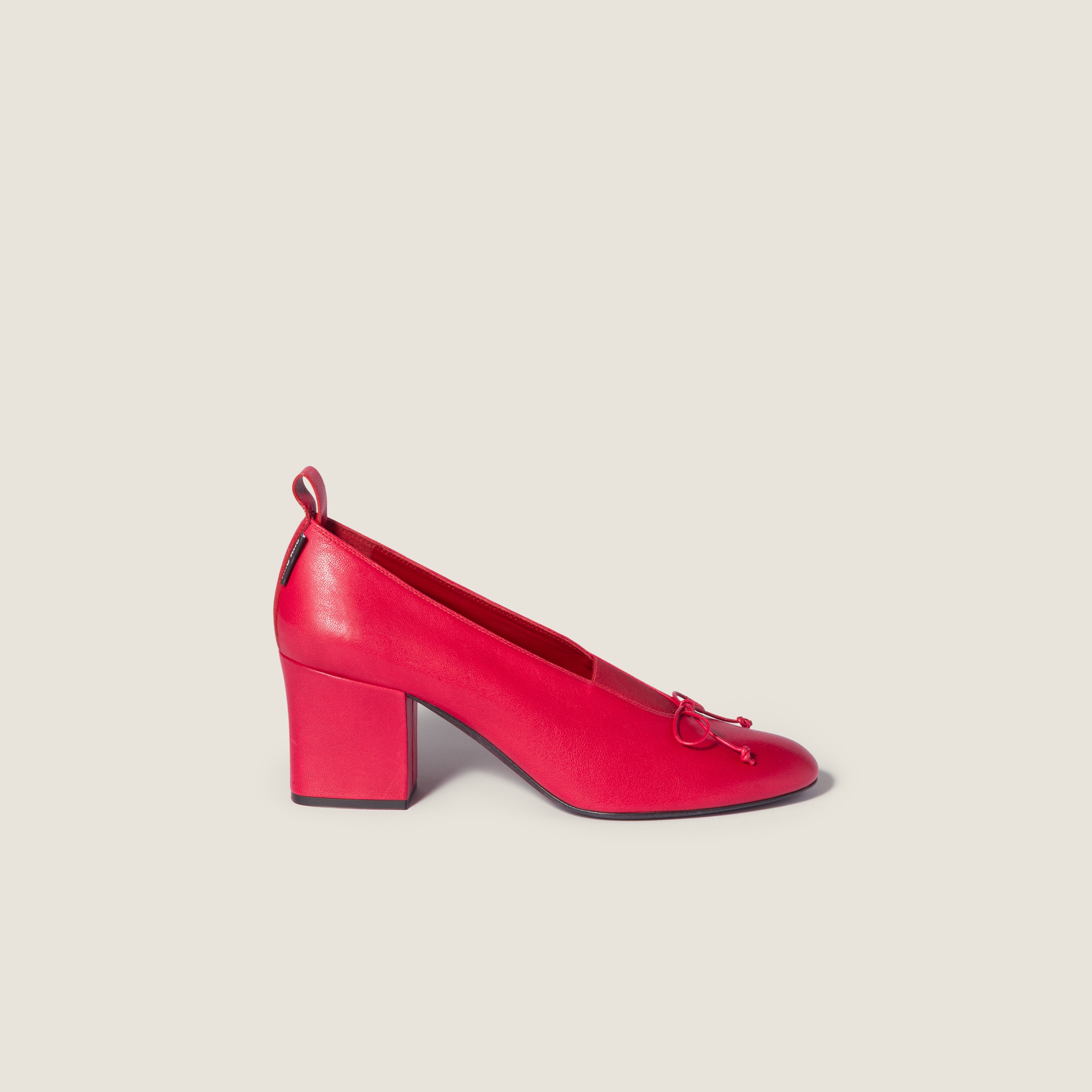Miu Miu Élan Nappa Leather Pumps In Red