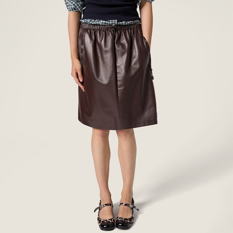 Printed leather and naplak pumps
