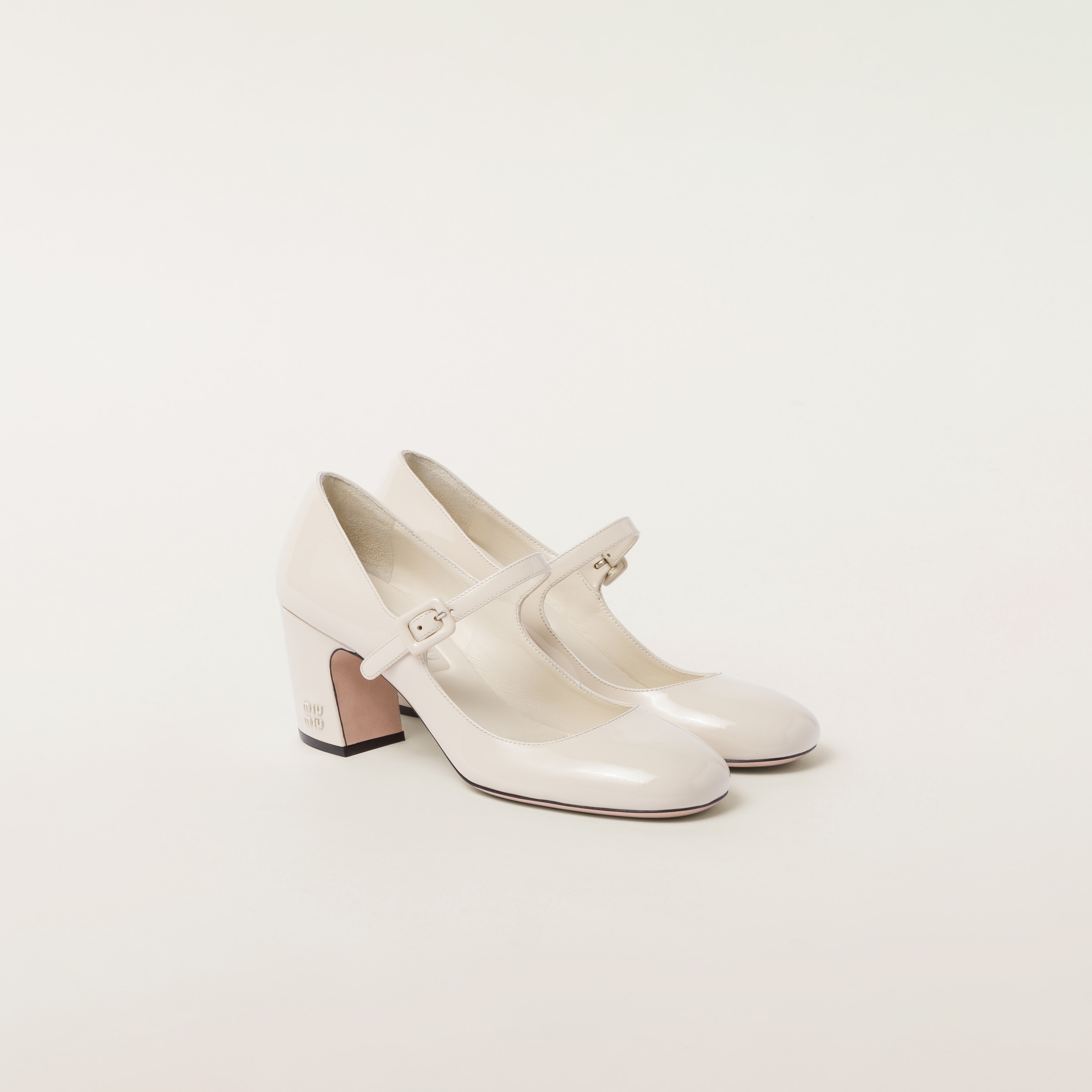 Ivory patent leather pumps cheap