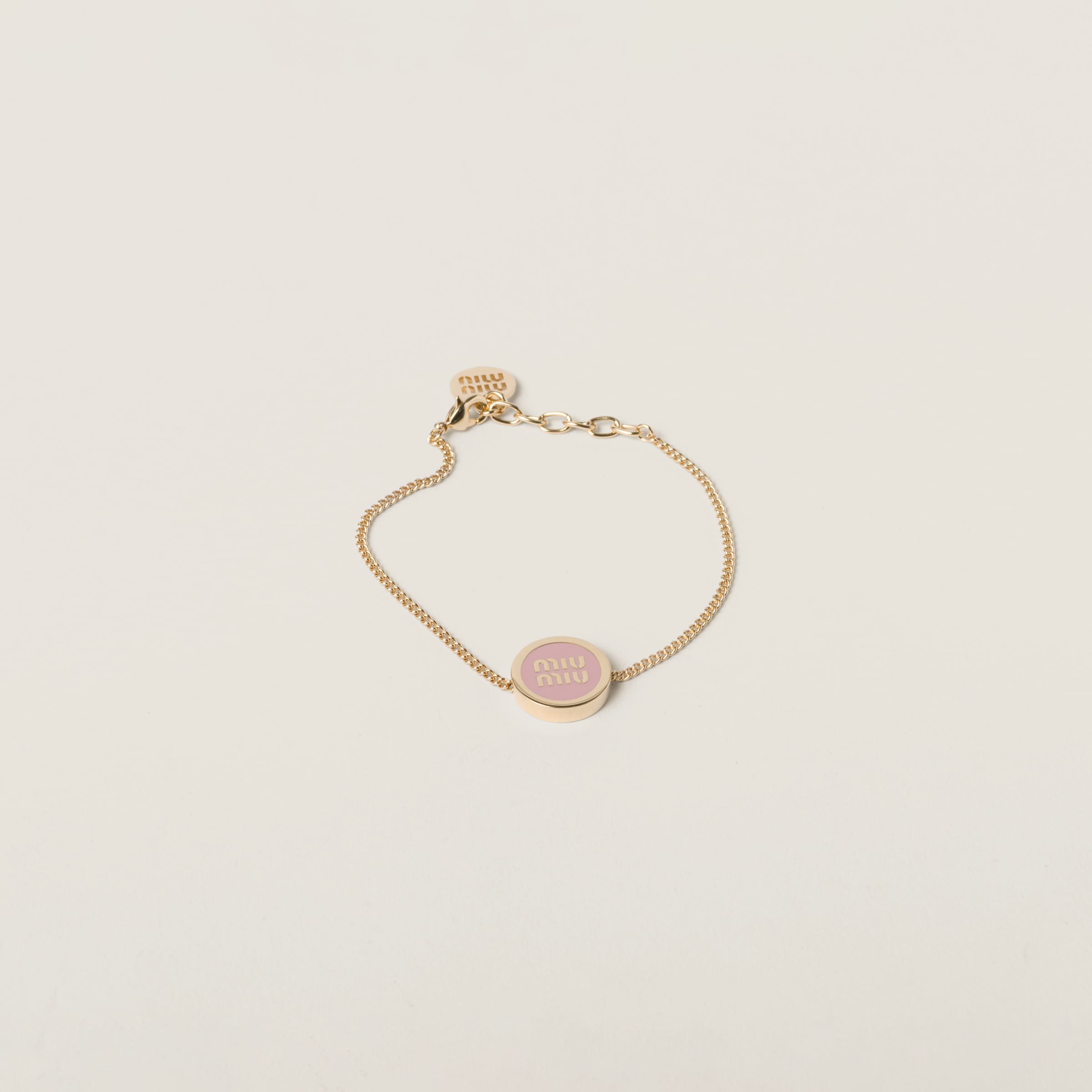 Miumiu Enameled Metal Bracelet In Gold