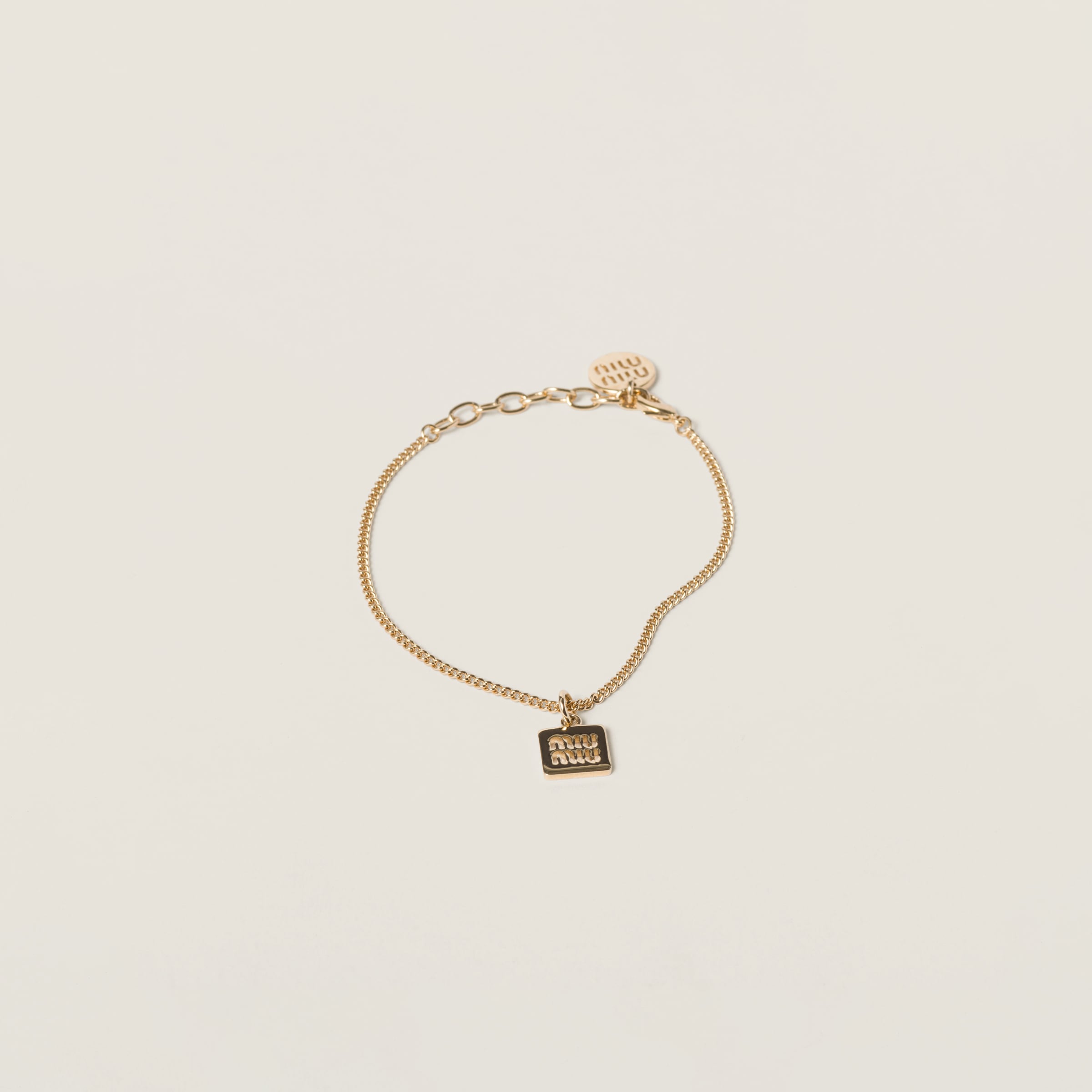 Miumiu Metal Bracelet In Gold