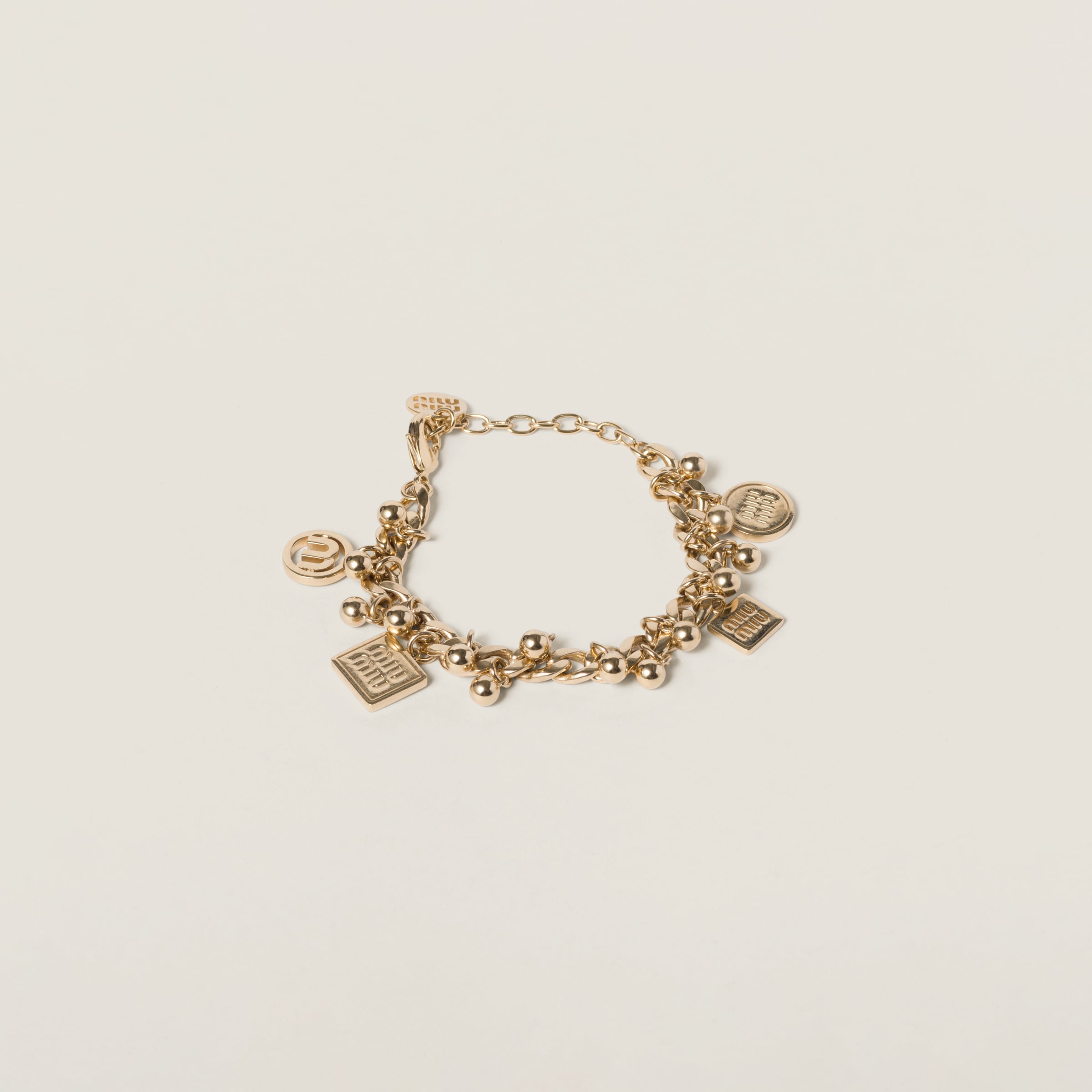 Miumiu Metal Bracelet In Gold