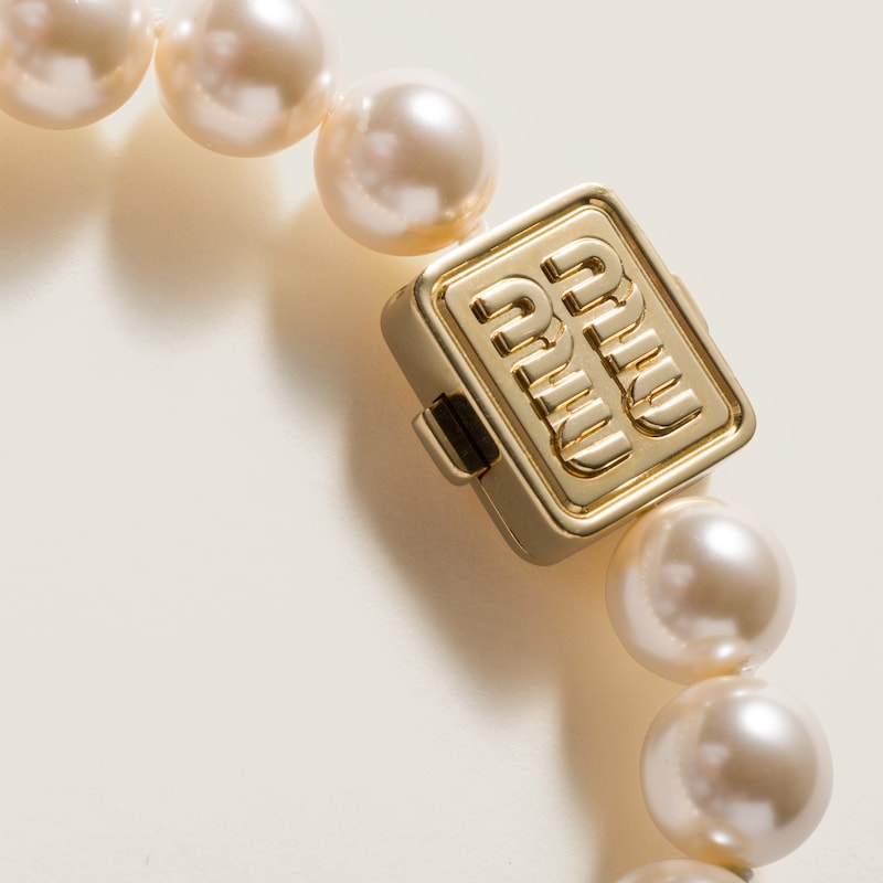 Metal and pearl bracelet