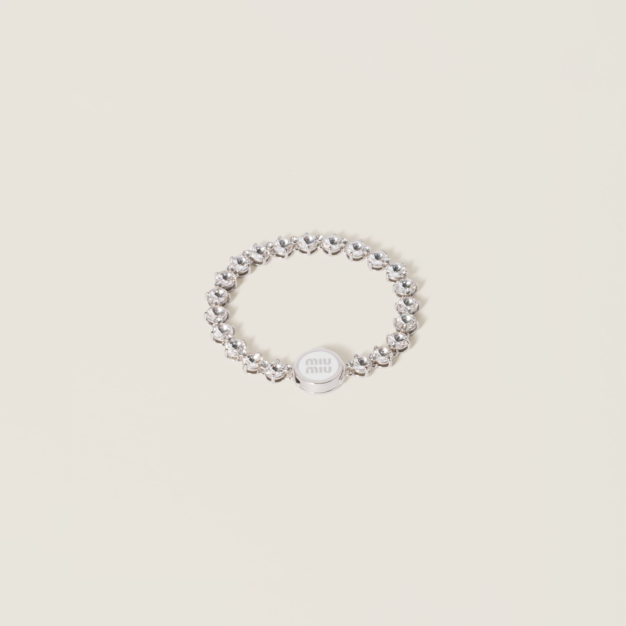 可愛いクリスマスツリーやギフトが！ White Metal Miu Miu | Crystals With Bracelet アクセサリー