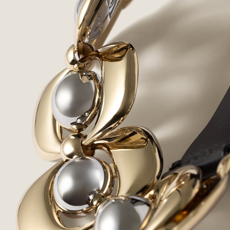 Leather and metal bracelet