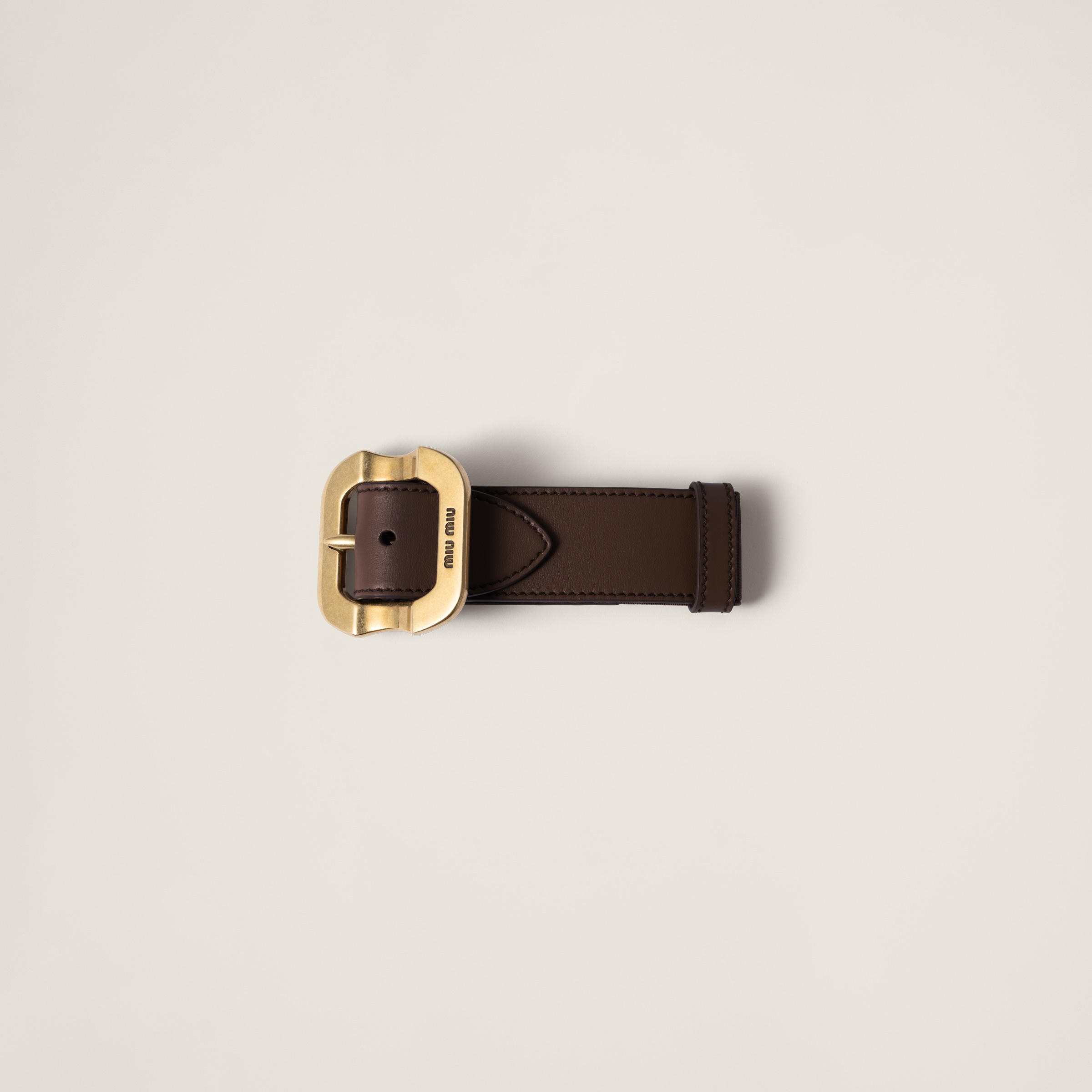 Briarwood Leather Bracelet With Buckle | Miu Miu Briarwood Leather Bracelet With Buckle | Miu Miu