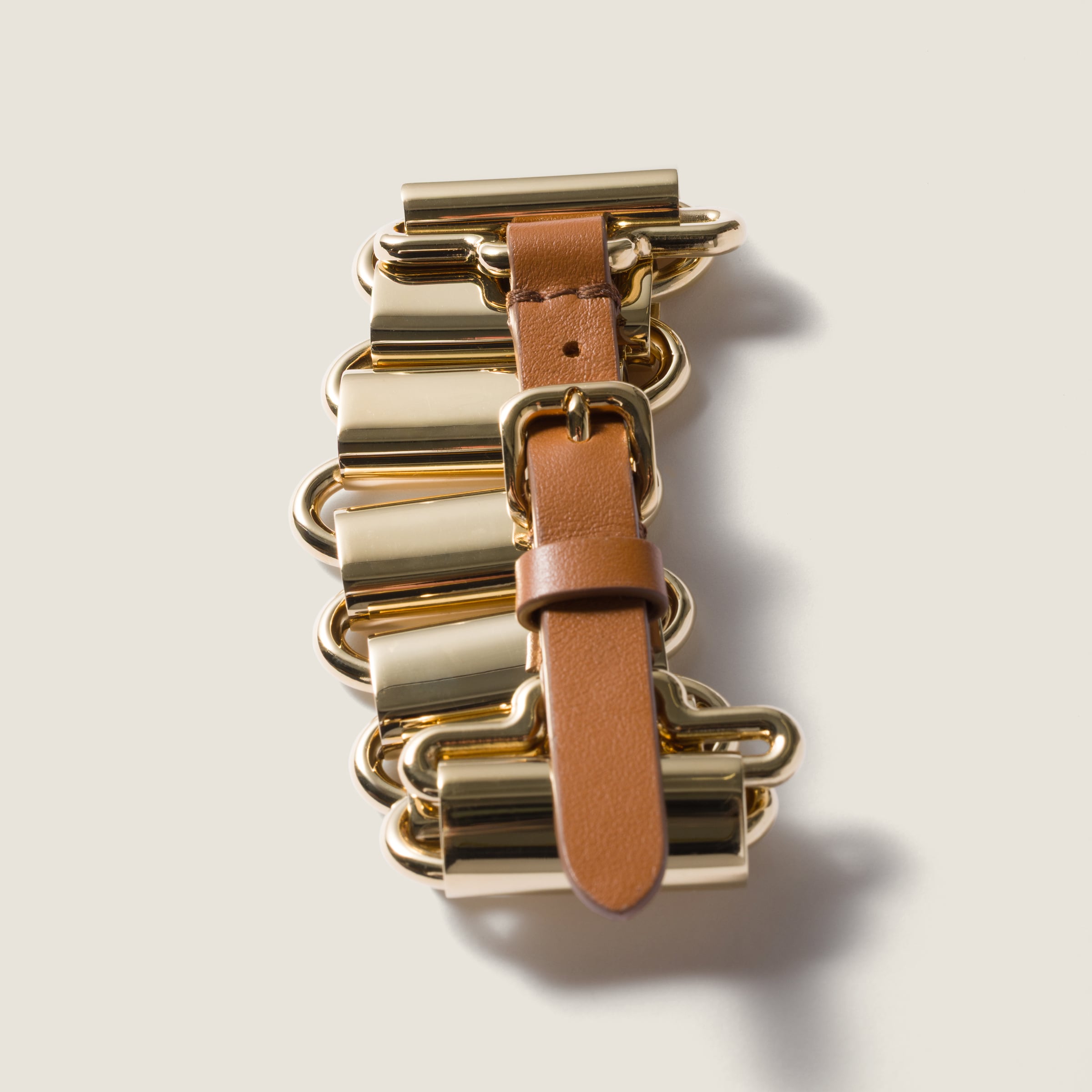 Metal and leather bracelet from Miu Miu - $750
