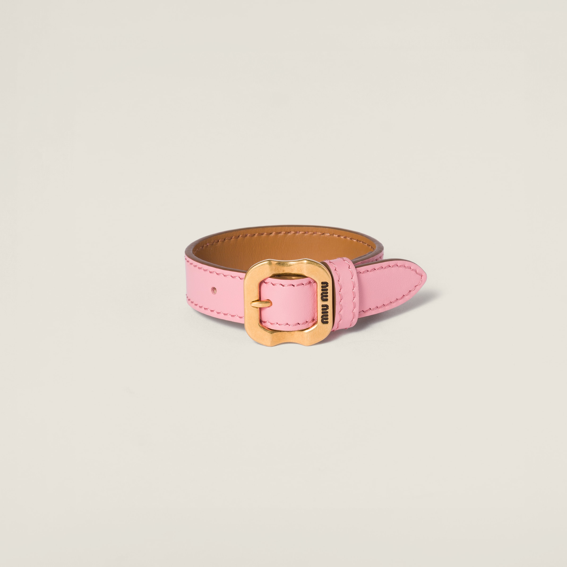Gold/alabaster Pink Metal Bracelet | Miu Miu