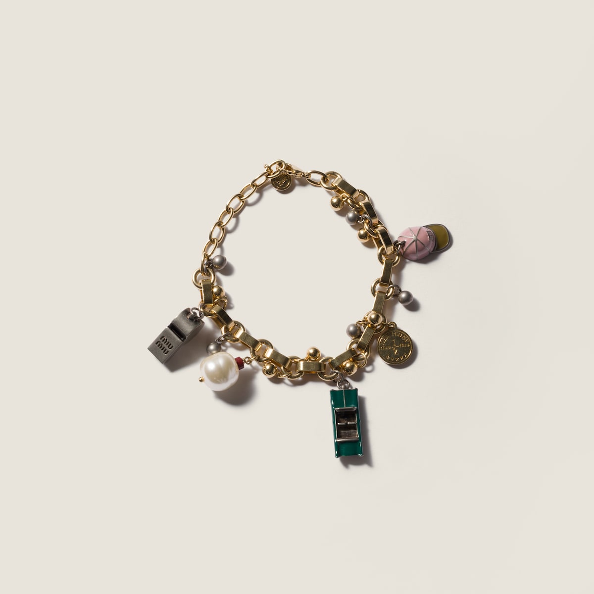 Metal charm bracelet