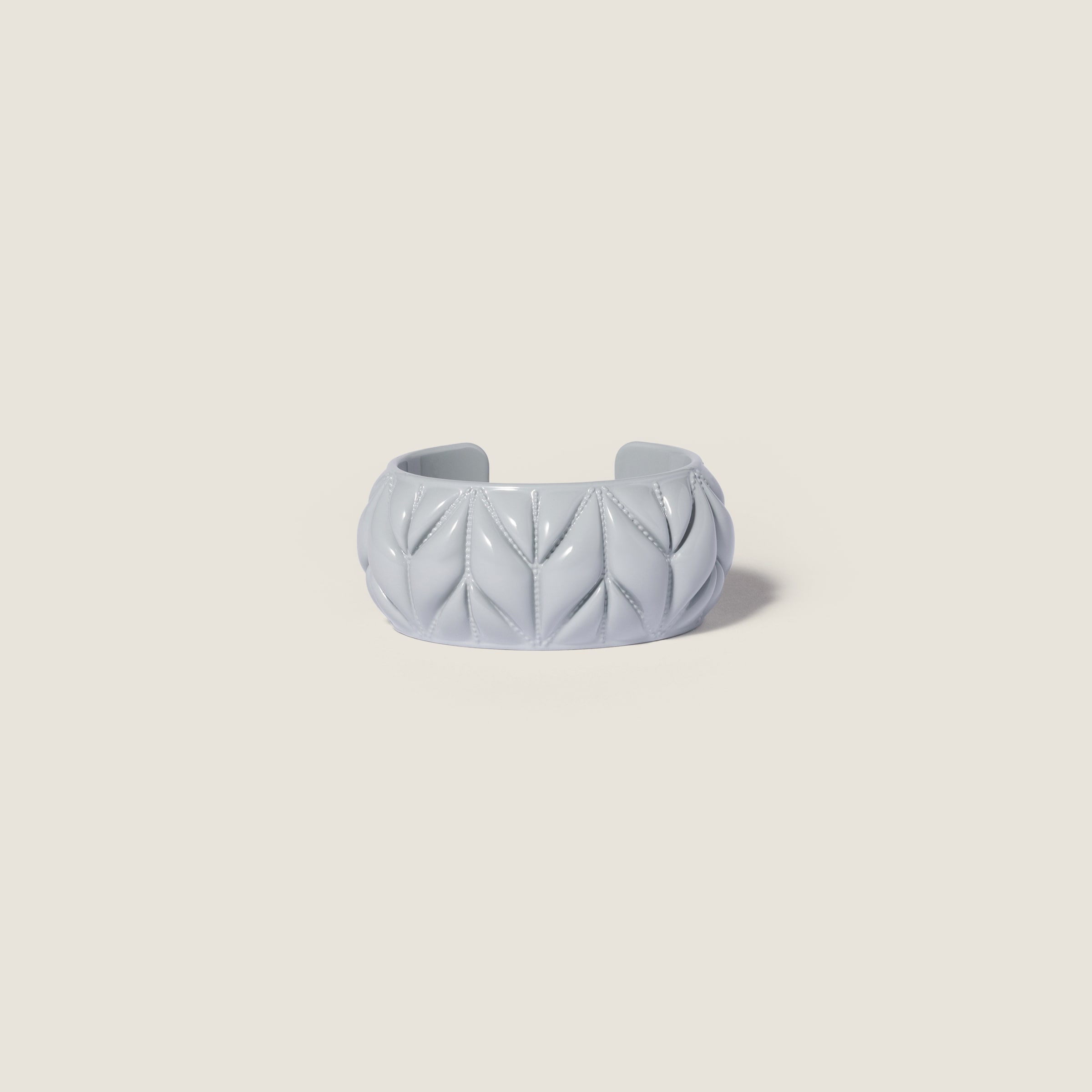 Pearl Gray Bracelet With Matelassé Motif | Miu Miu - United States