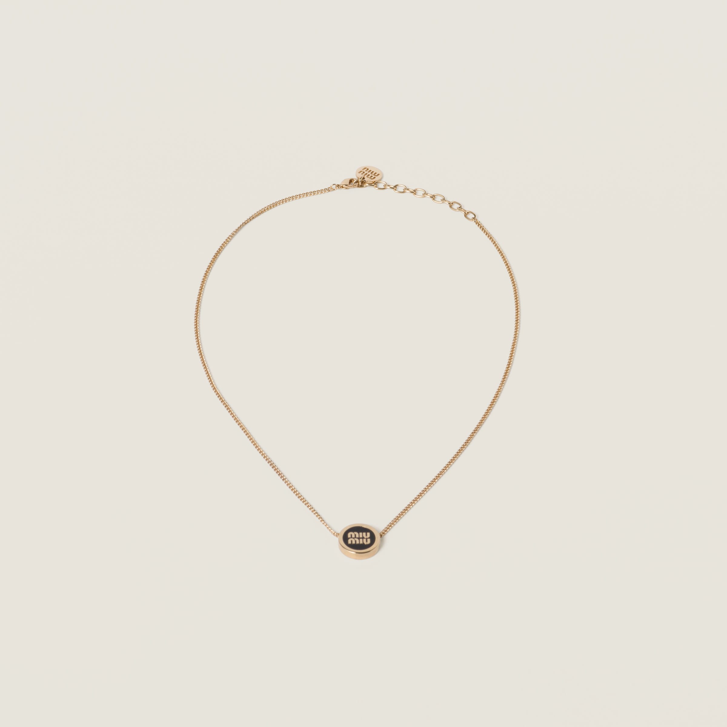 Miumiu Metal Necklace In Gold