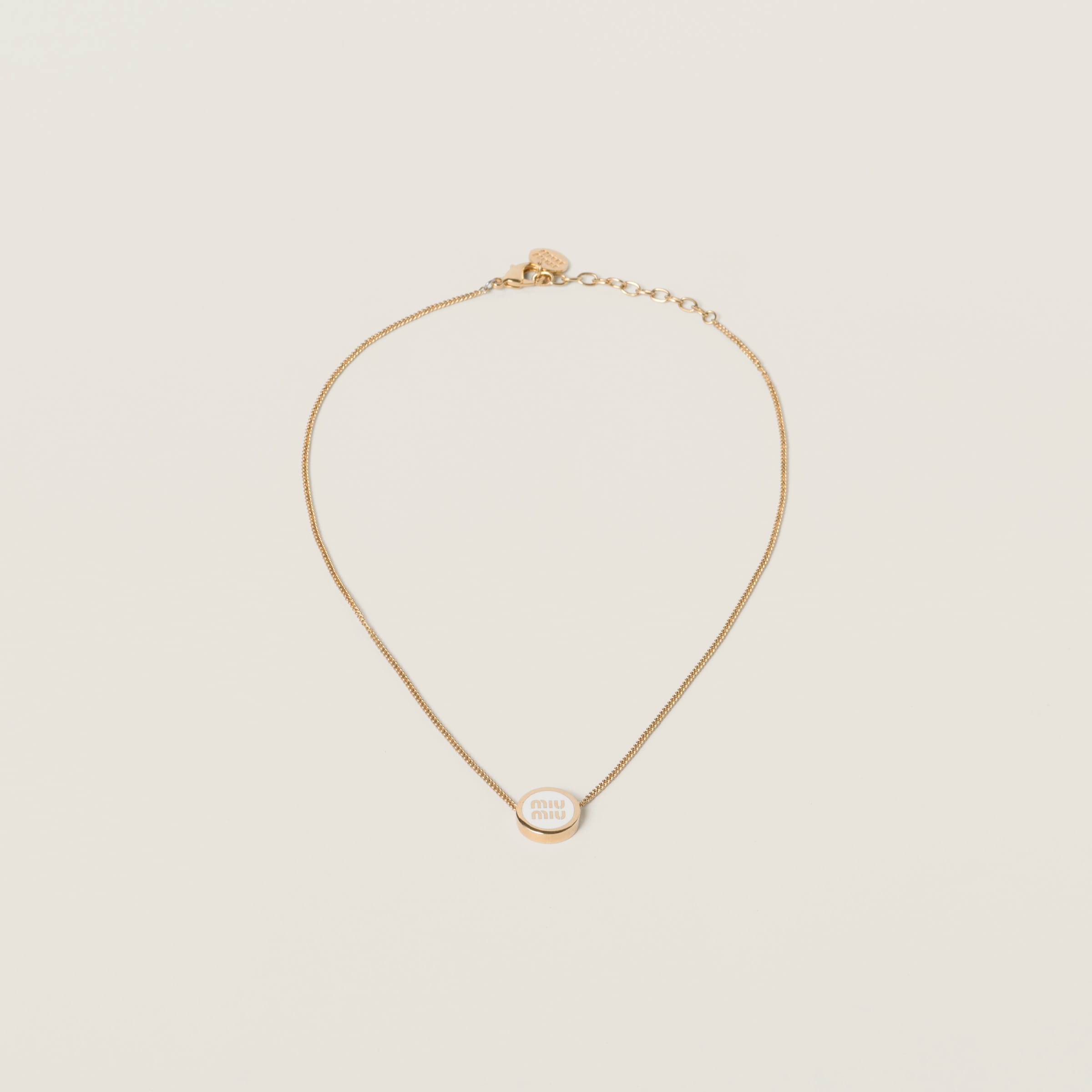 Miumiu Metal Necklace In Gold