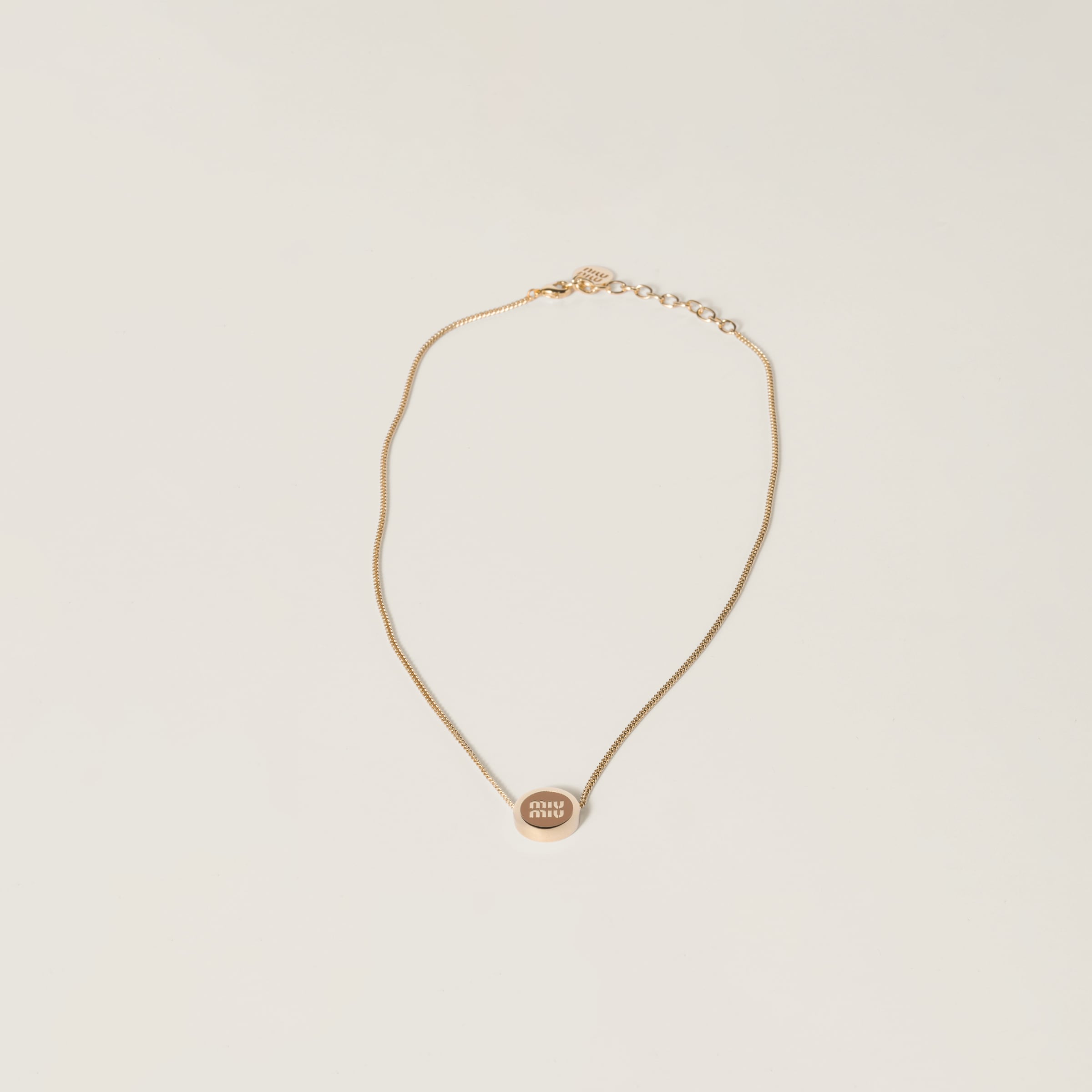 送料無料 通販  キャメル メタル Miu Miu | ネックレス アクセサリー