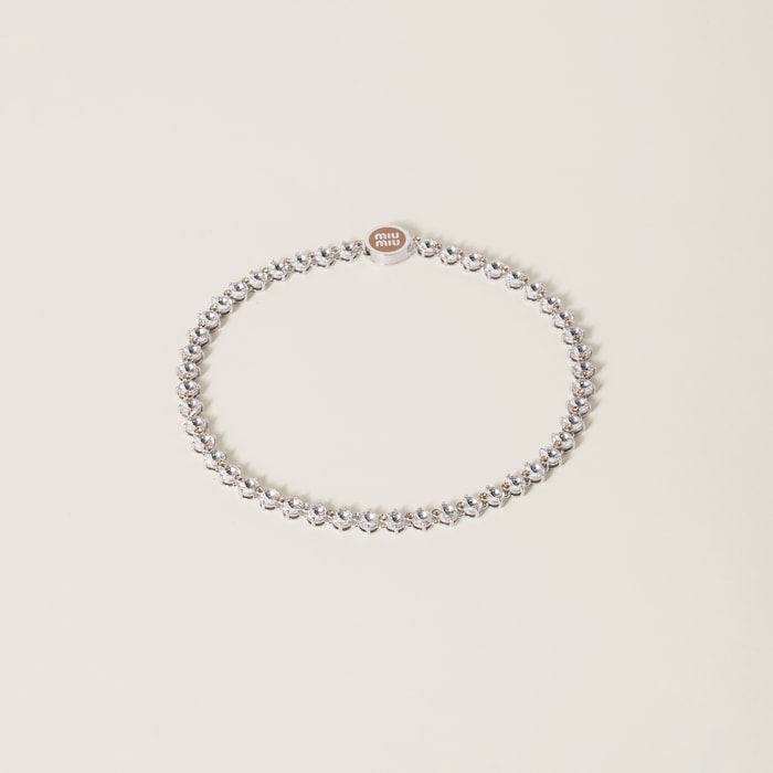 MIU MIU - miumiu ♡ロゴ リング 指輪 シルバー クリスタル