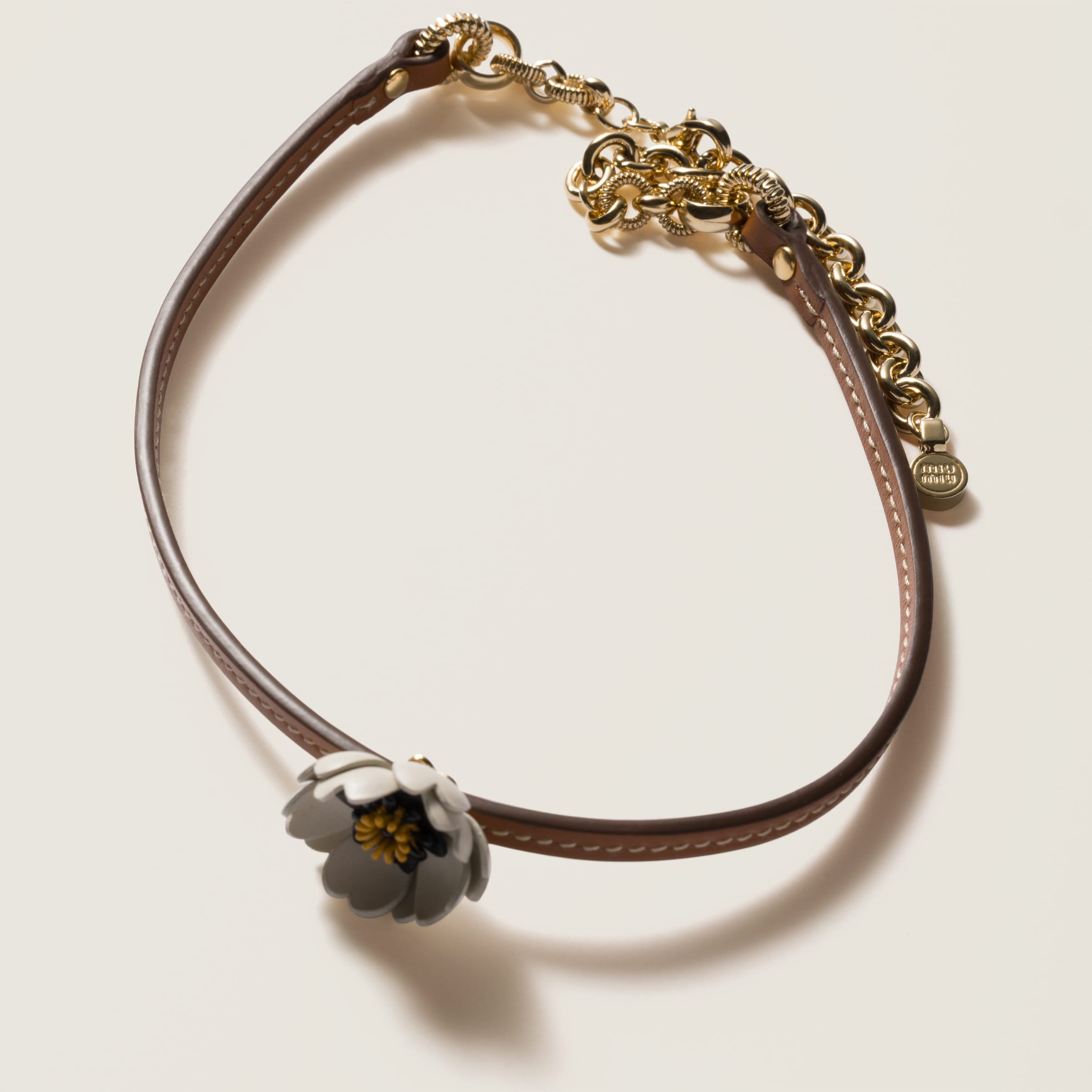 オフホワイト レザーチョーカー | Miu Miu