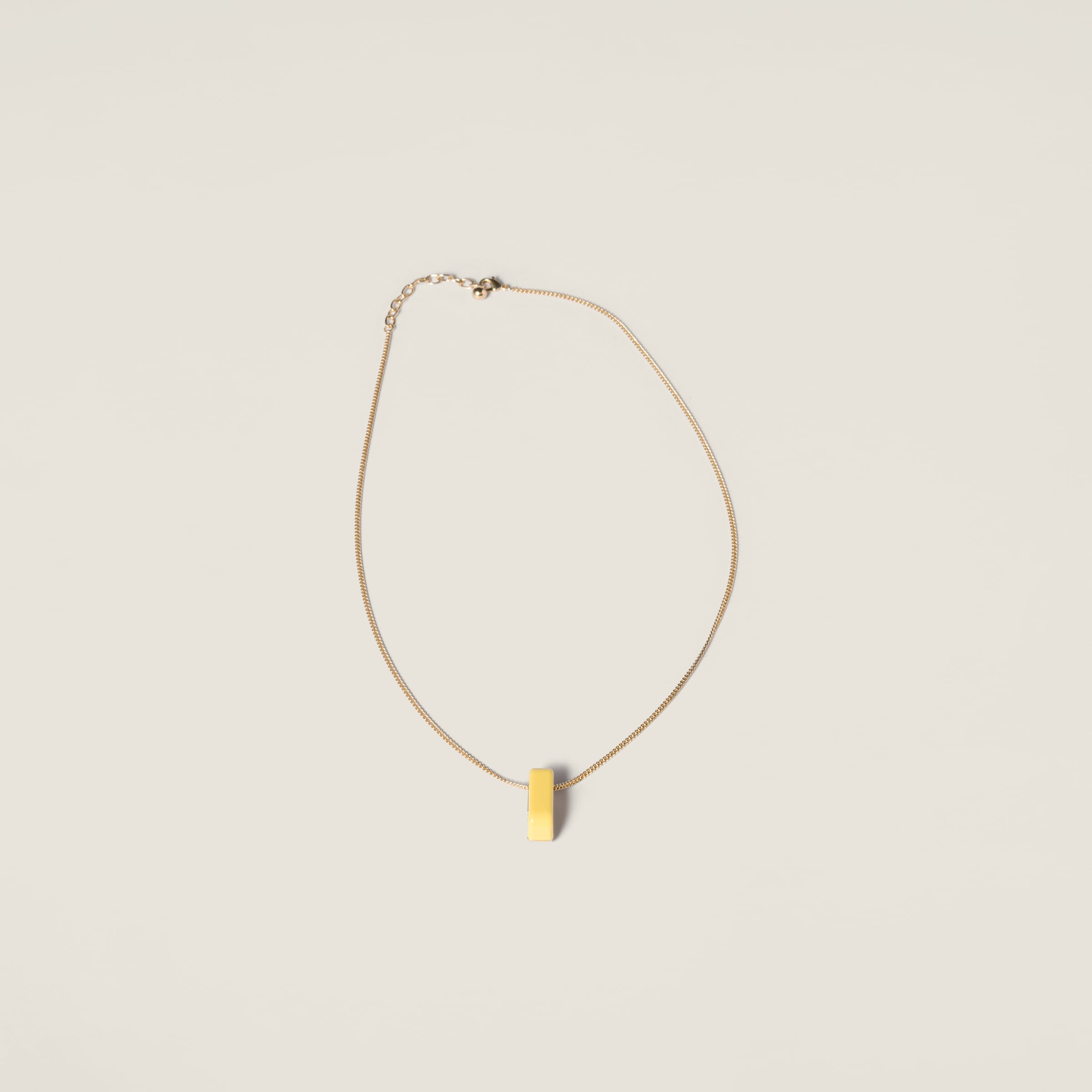 Yellow Metal Necklace | Miu Miu