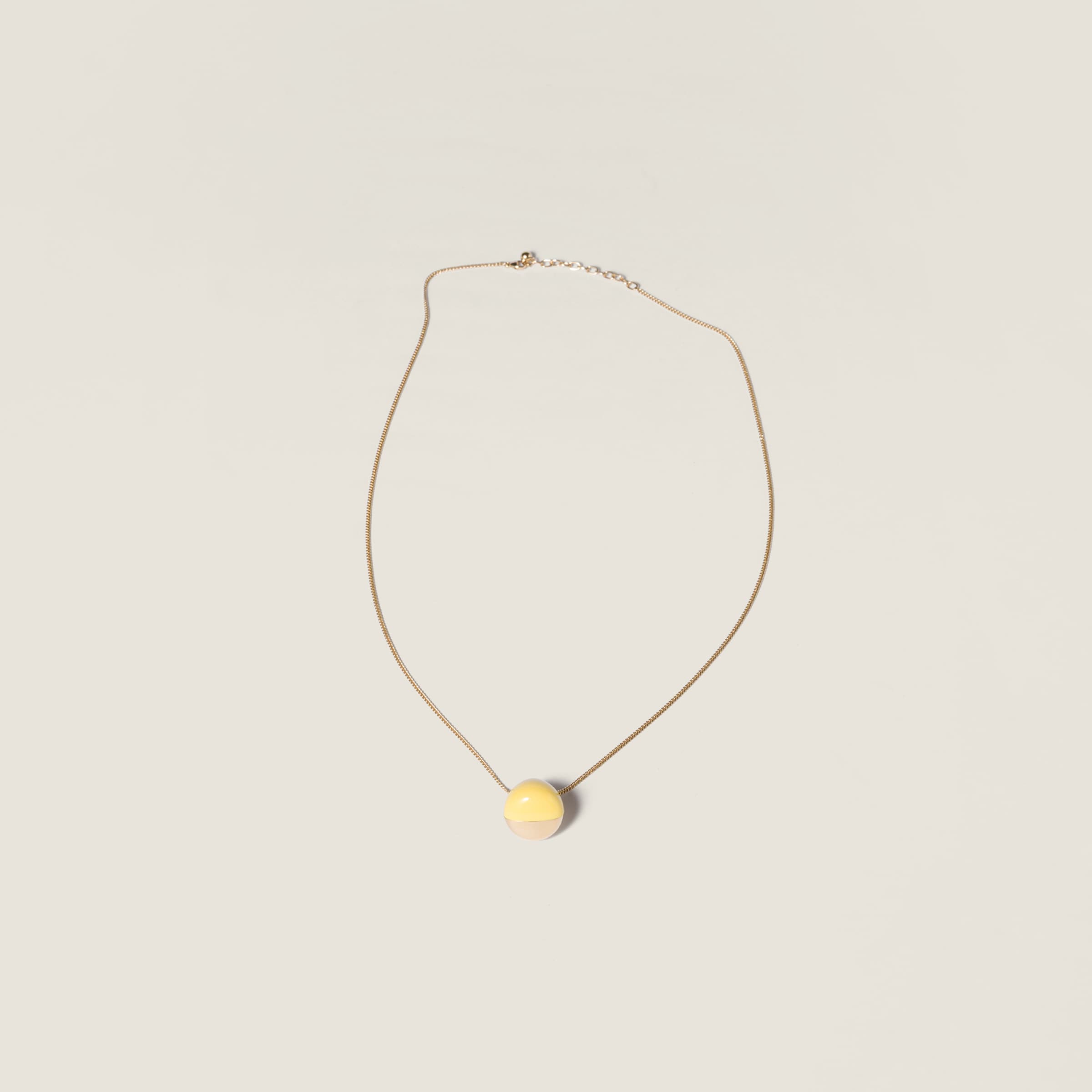 ライトグレー/クリスタル クリスタル ネックレス | Miu Miu