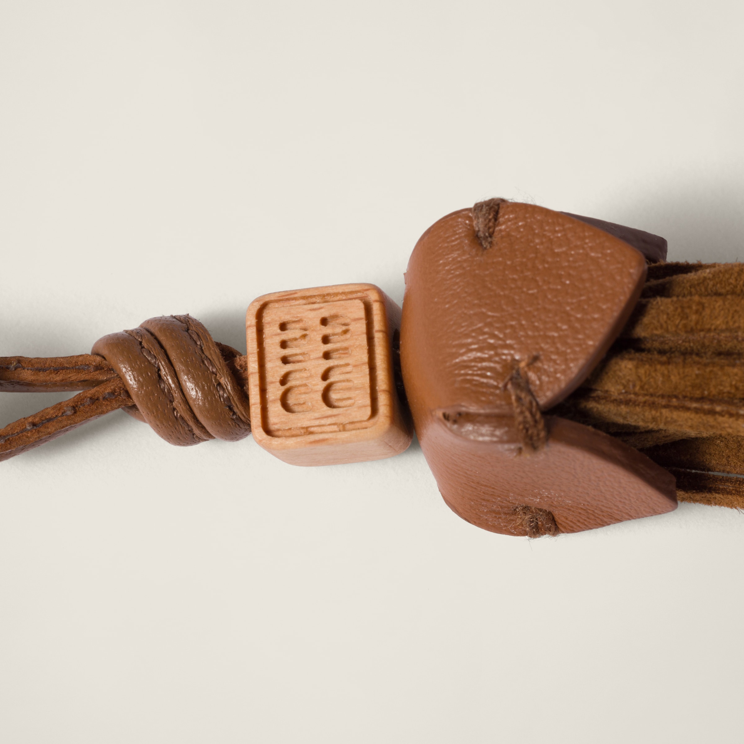 Miu Miu Leather Micro Trick In Cognac