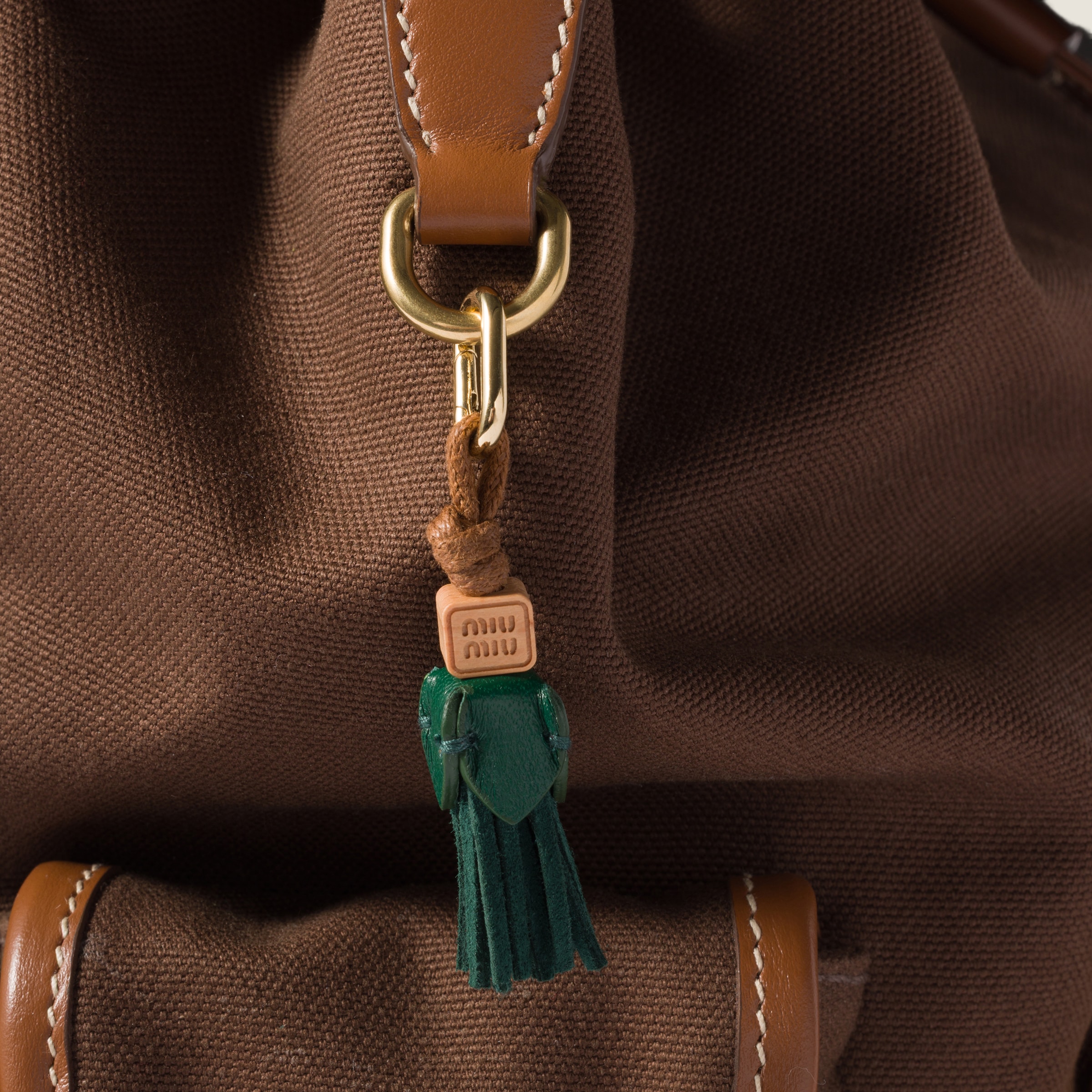 Miu Miu Leather Micro Trick In Green