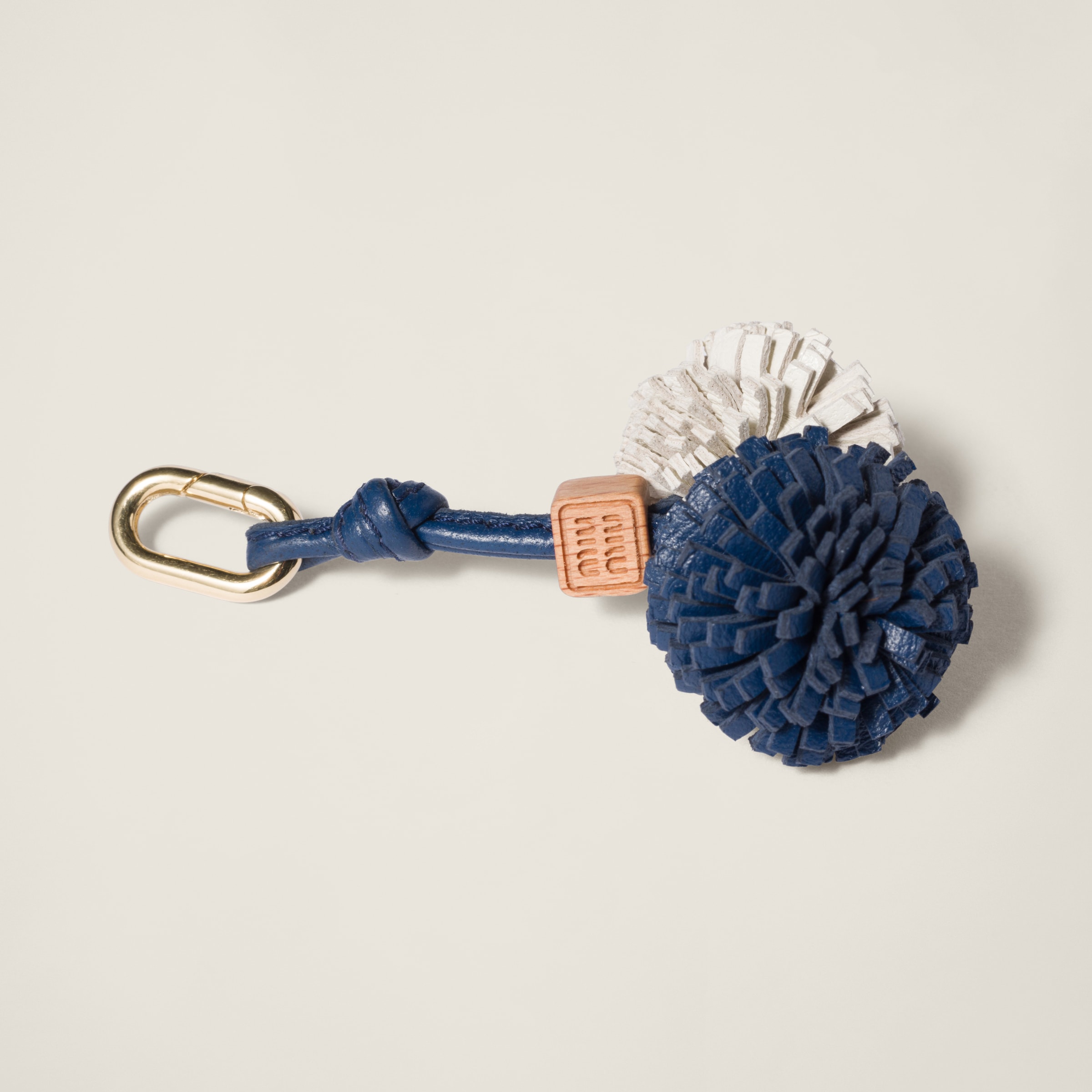 Miu Miu Leather Micro Trick In Bright Blue/white