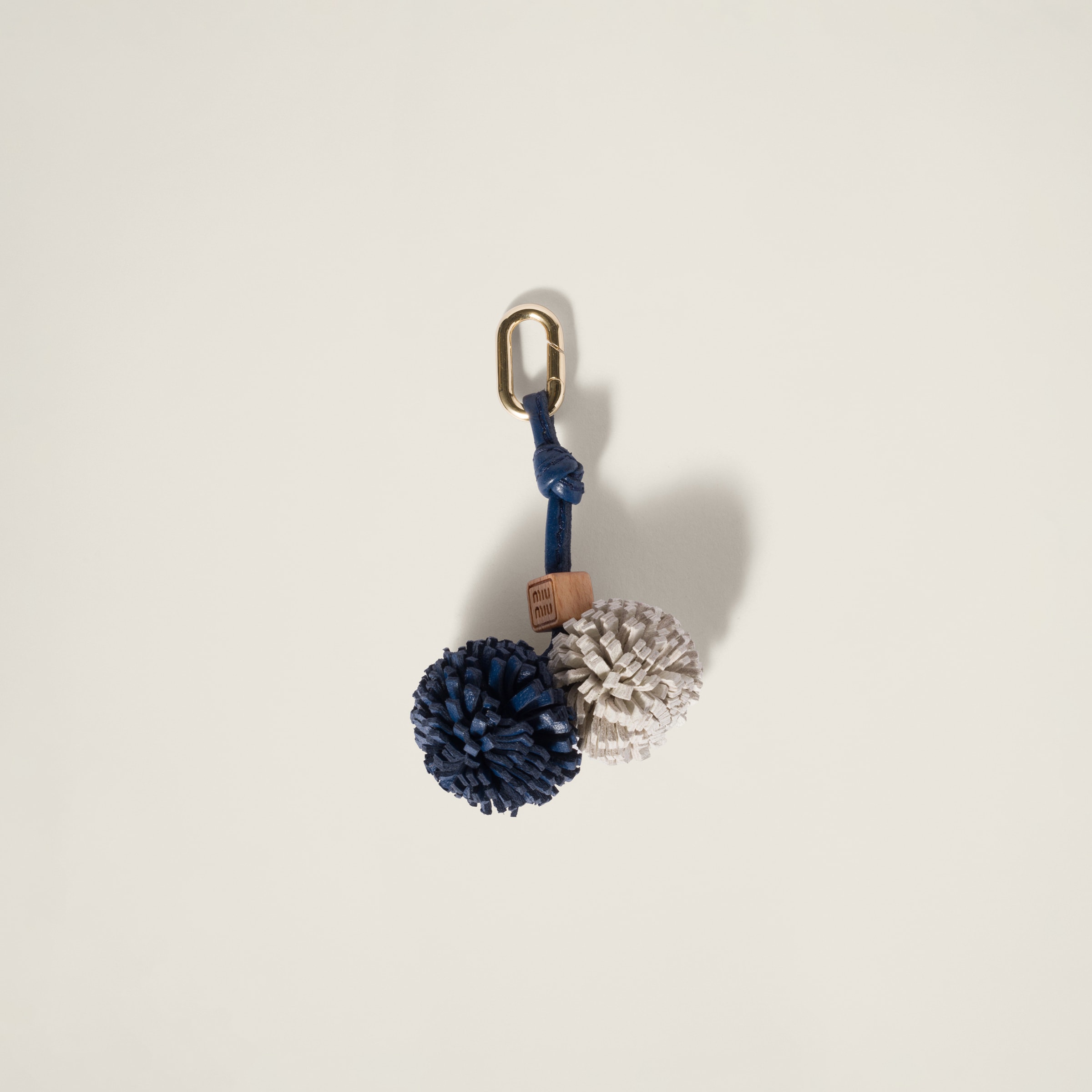 Miu Miu Leather Micro Trick In Bright Blue/white