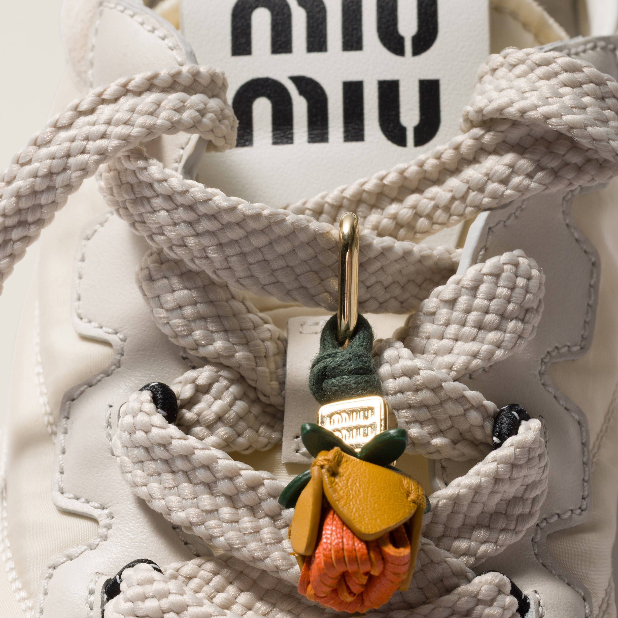 Whiskey/papaya Leather Micro Trick | Miu Miu - United States