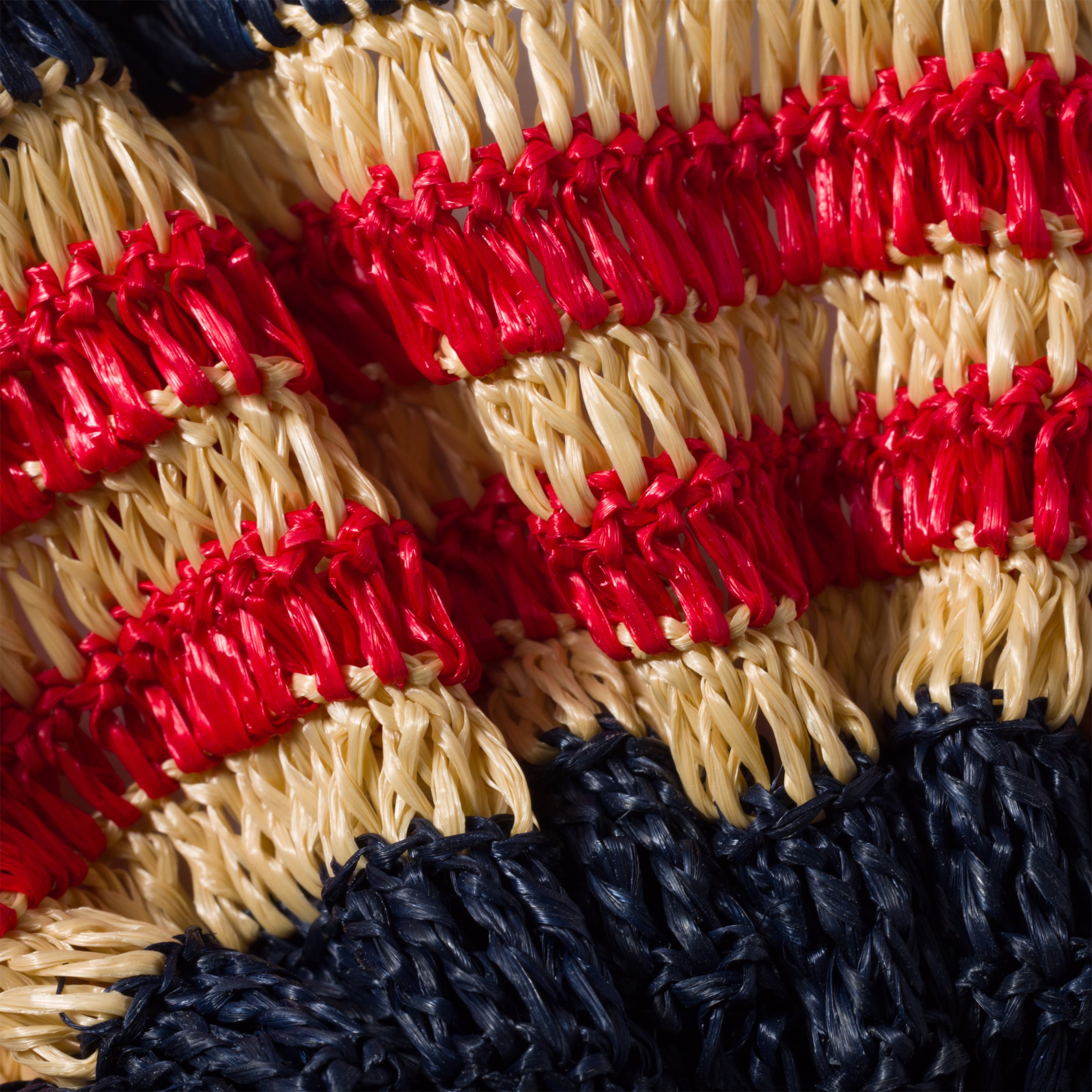 Natural/blue/red Crochet Scrunchie | Miu Miu