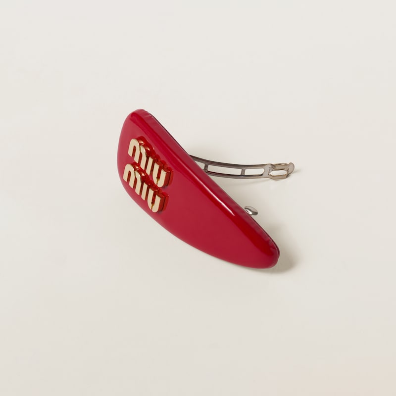 Patent leather hair clip