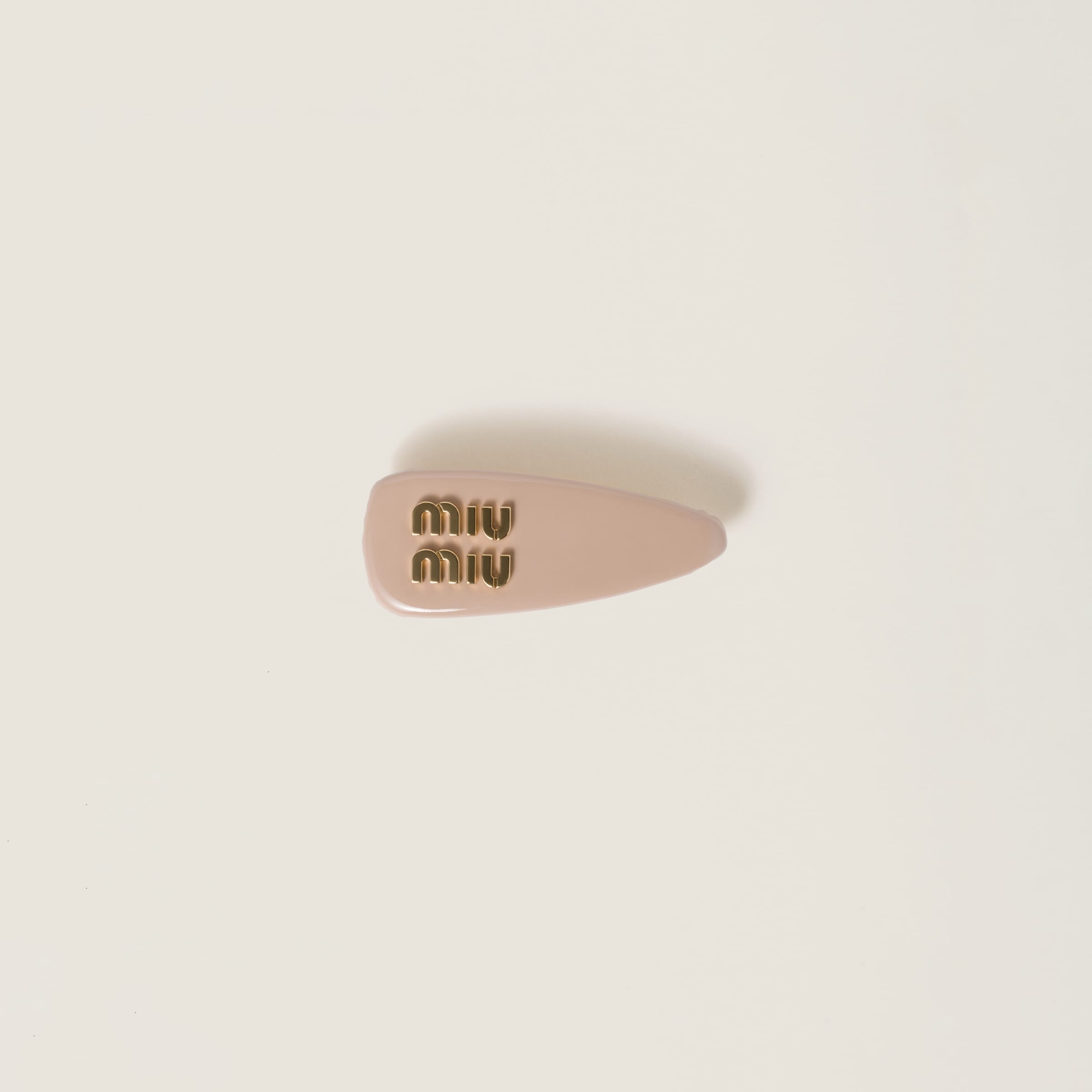 Miu Miu Patent Leather Hair Clip In Pink