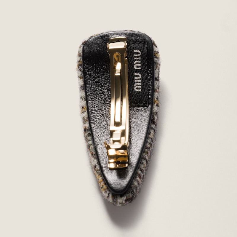 Prince-of-Wales fabric hair clip