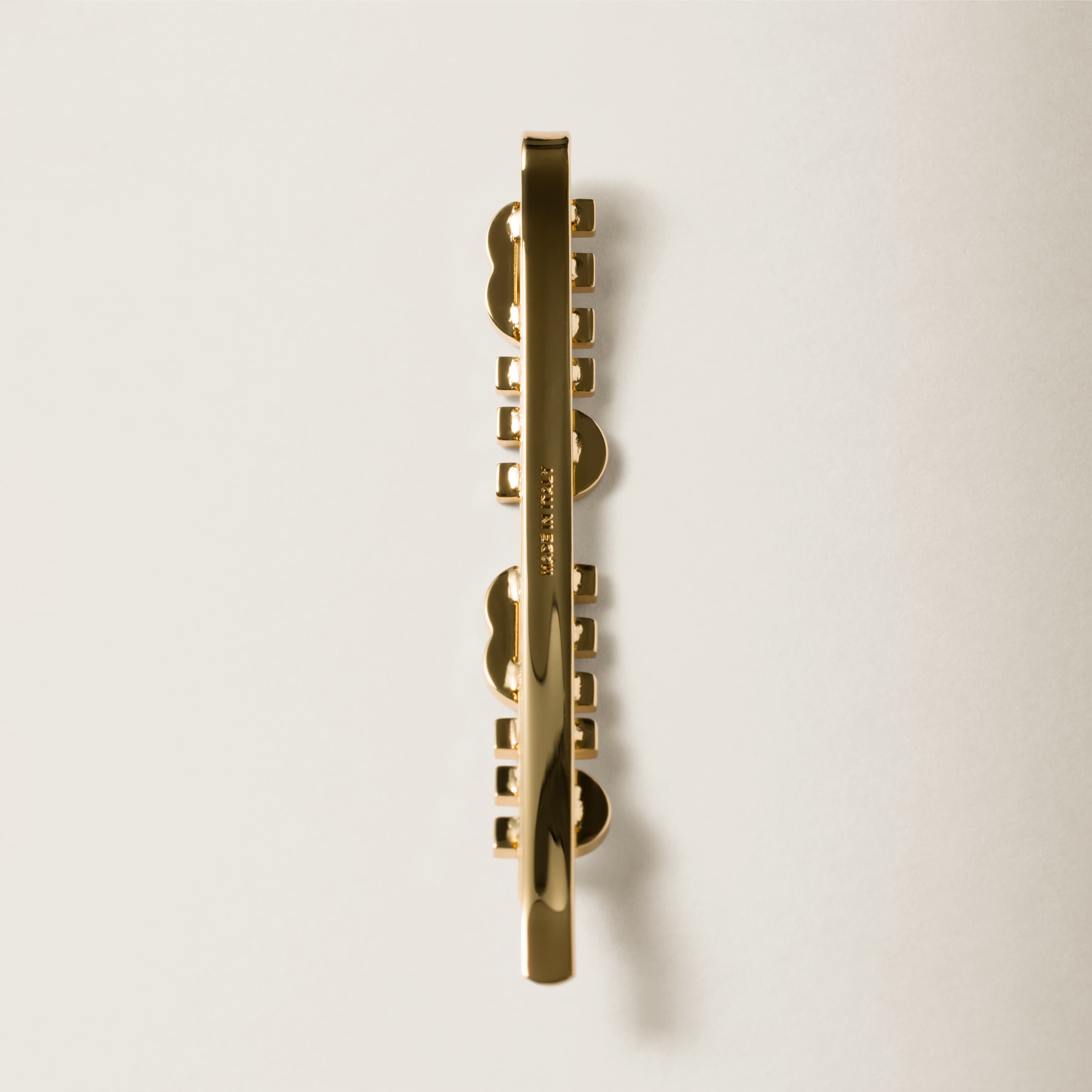 Orchid Pink Enameled Metal Hair Clip | Miu Miu
