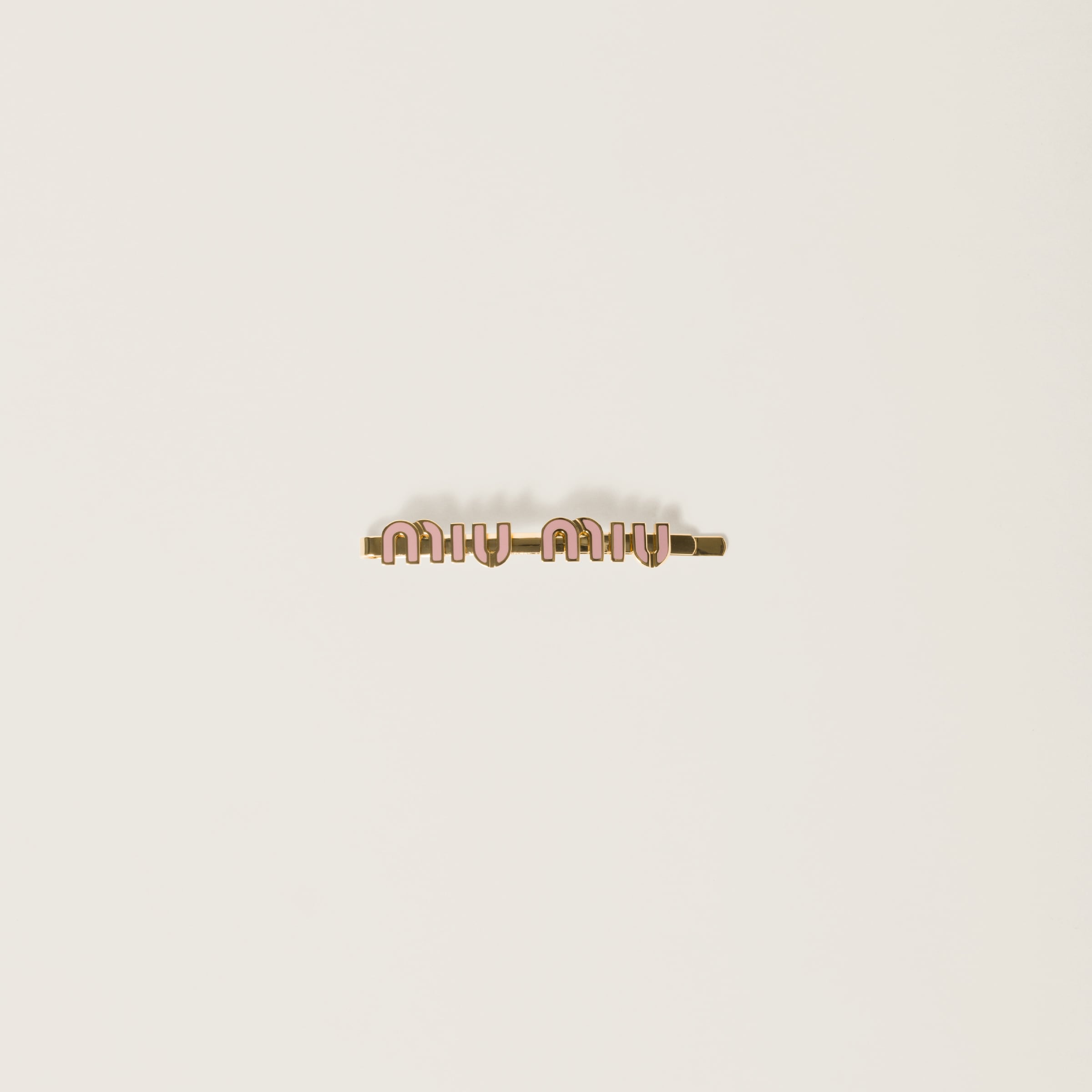 Miu Miu Enameled Metal Hair Clip In Orchid Pink