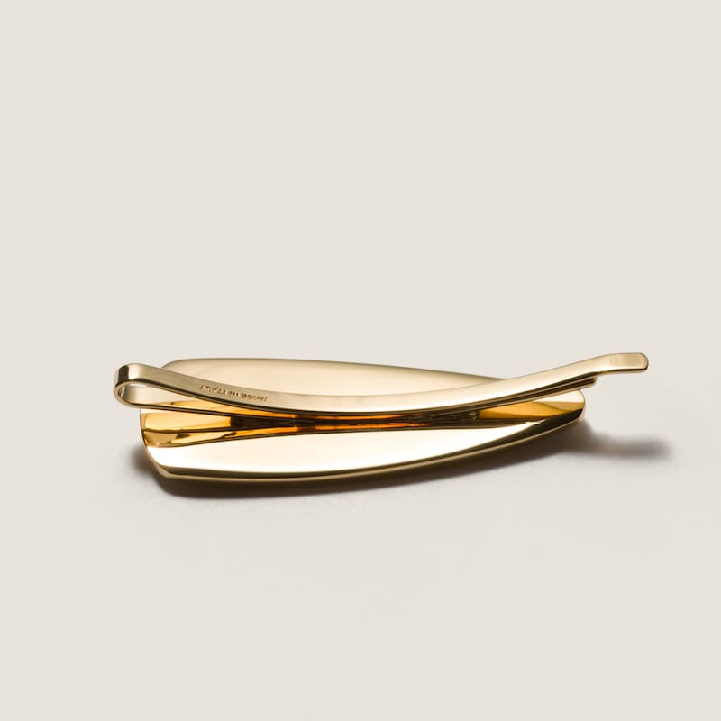 Enameled metal hair clip