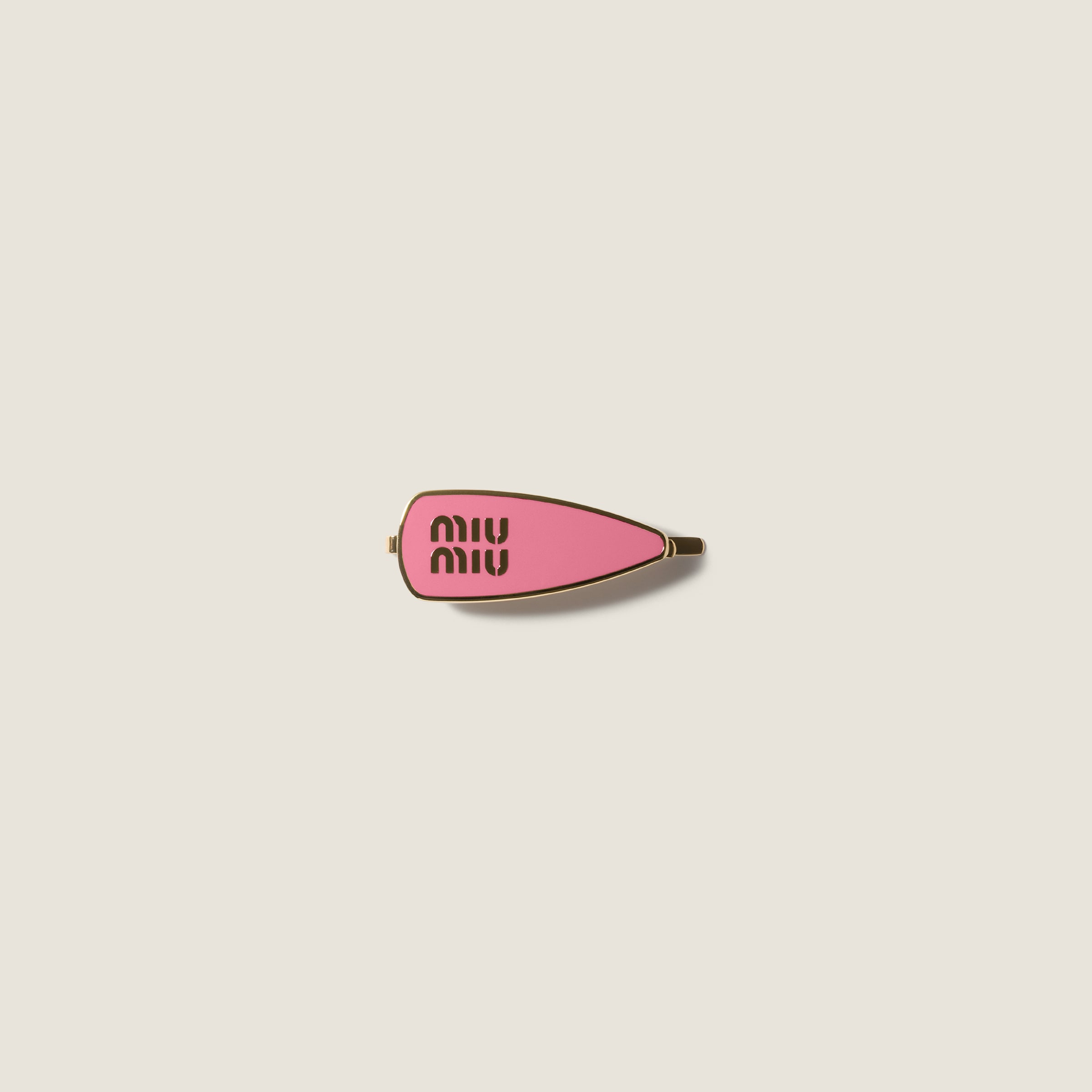 Enameled metal hair clip from Miu Miu - $395