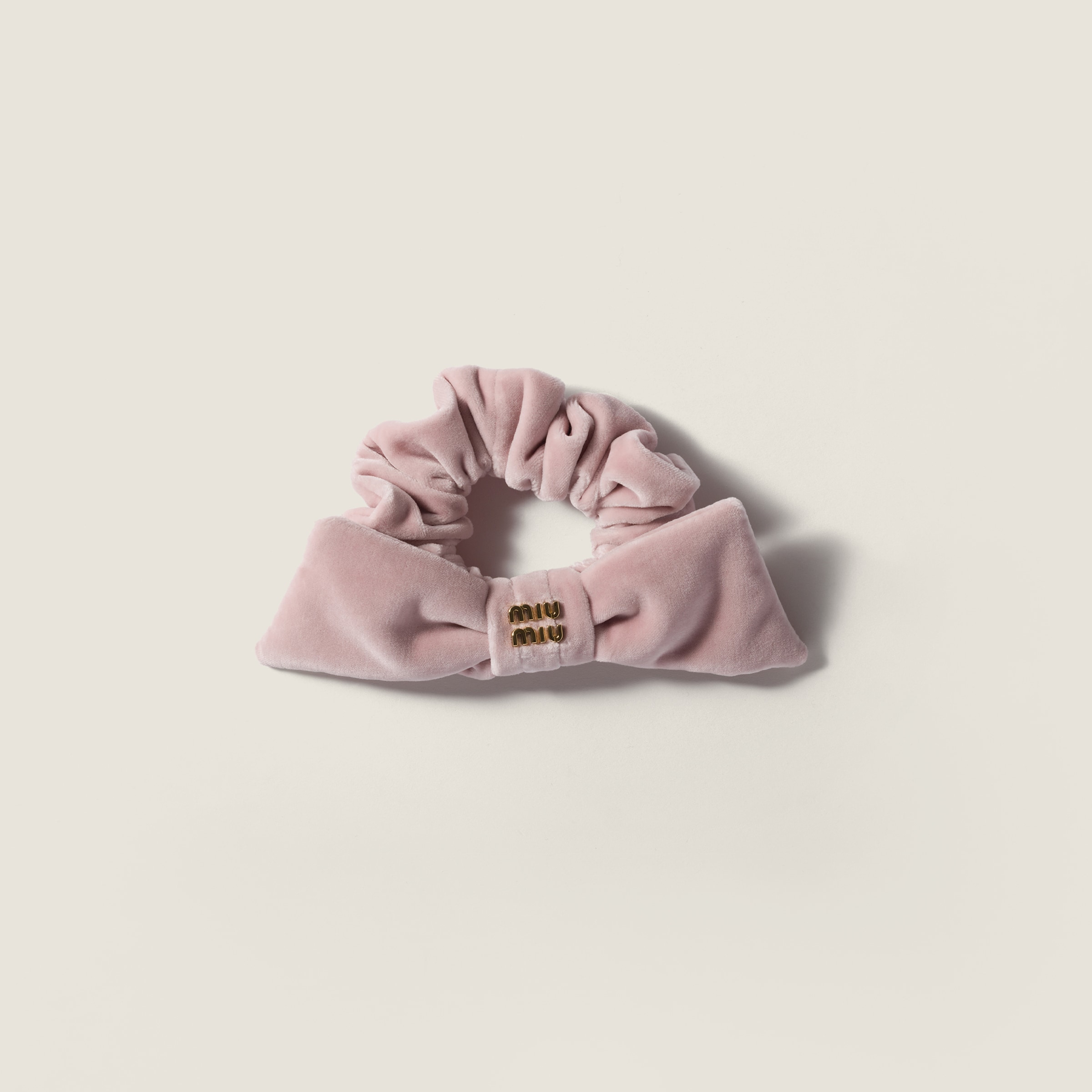 Miu Miu Velvet Scrunchie In Pink