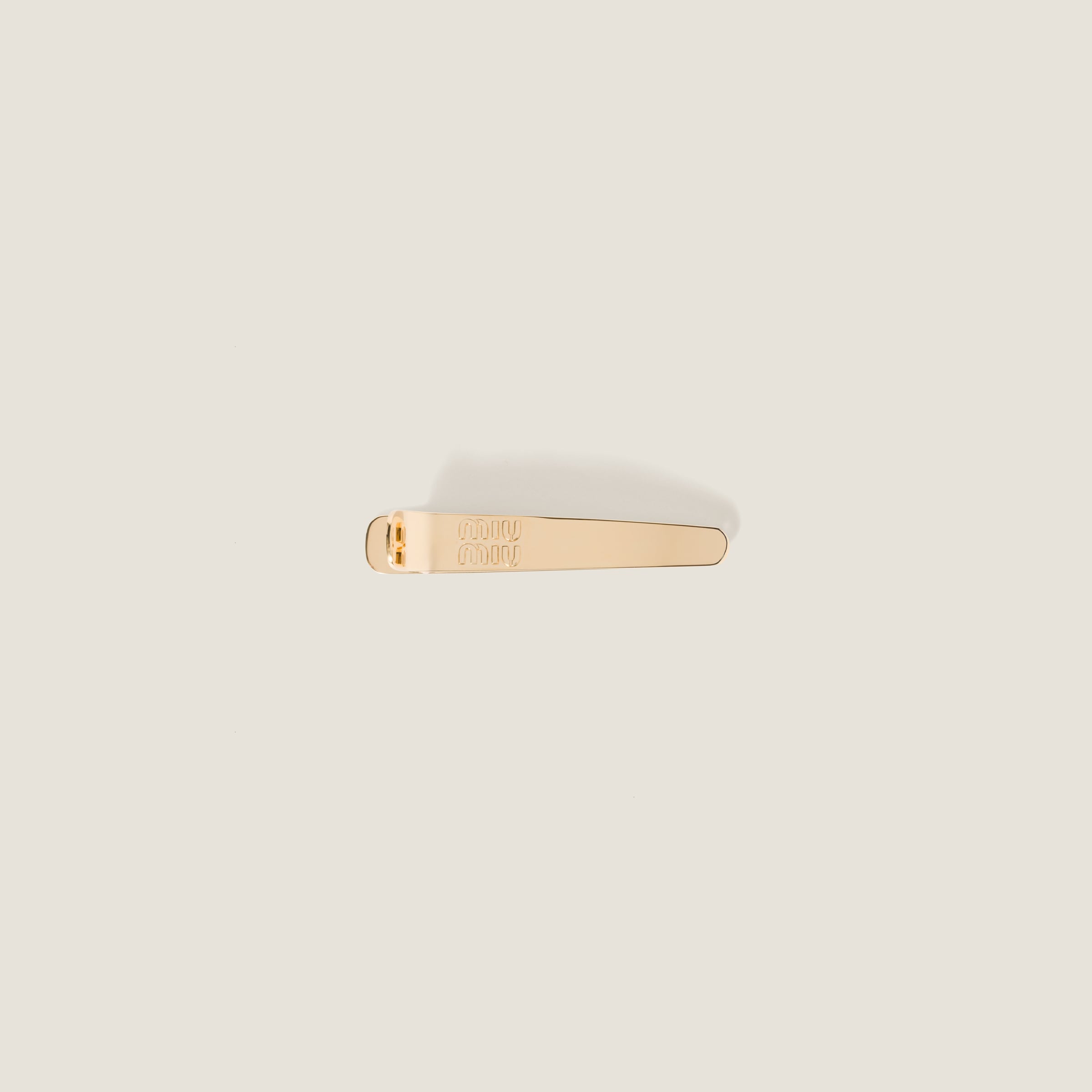 Gold Metal Hair Clip | Miu Miu Gold Metal Hair Clip | Miu Miu