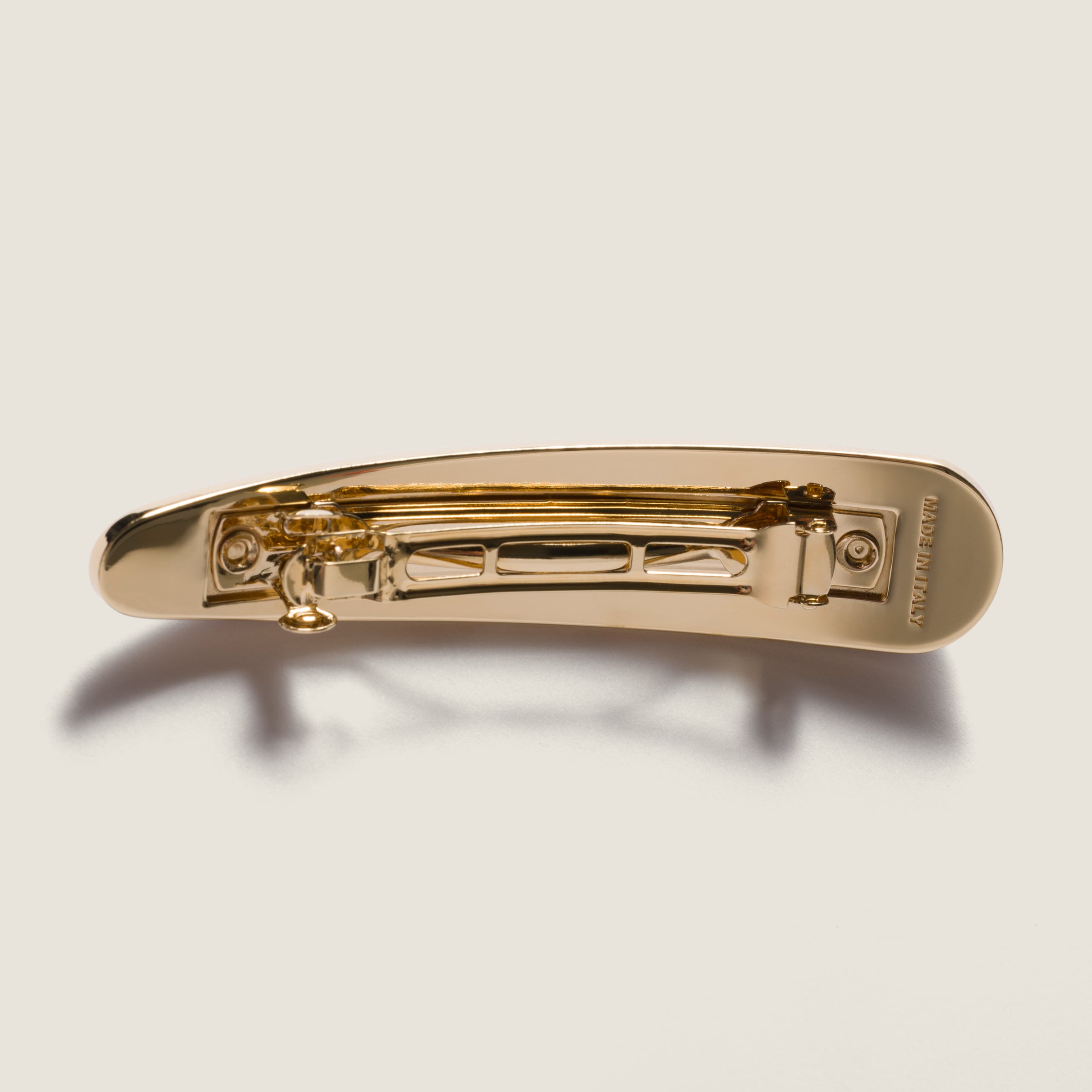 Miu Miu Patent Leather Hair Clip In Brown